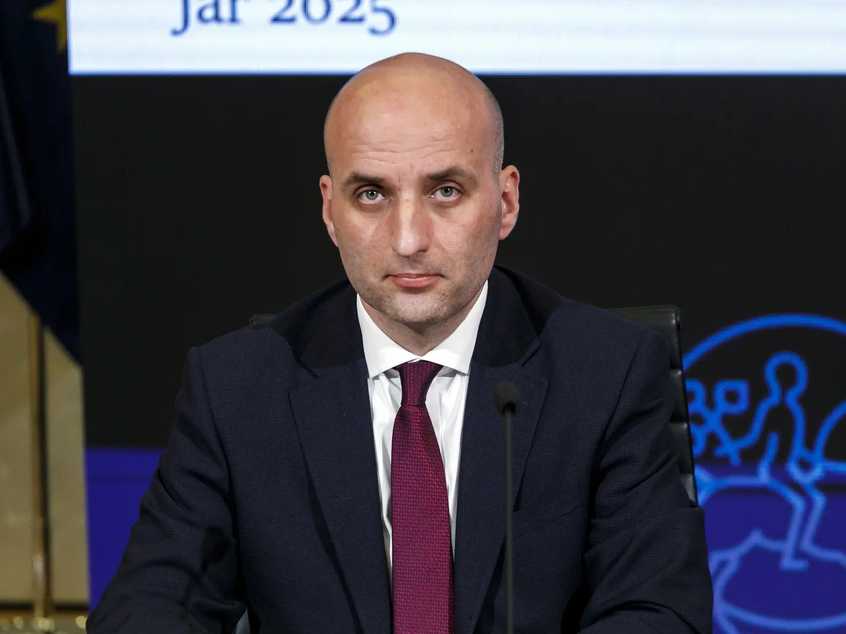Na snímke hlavný ekonóm Národnej banky Slovenska (NBS) Michal Horváth počas tlačovej konferencie NBS na tému ekonomický a menový vývoj NBS - jar 2025. V Bratislave 25. marca 2025. FOTO TASR - Dano Veselský