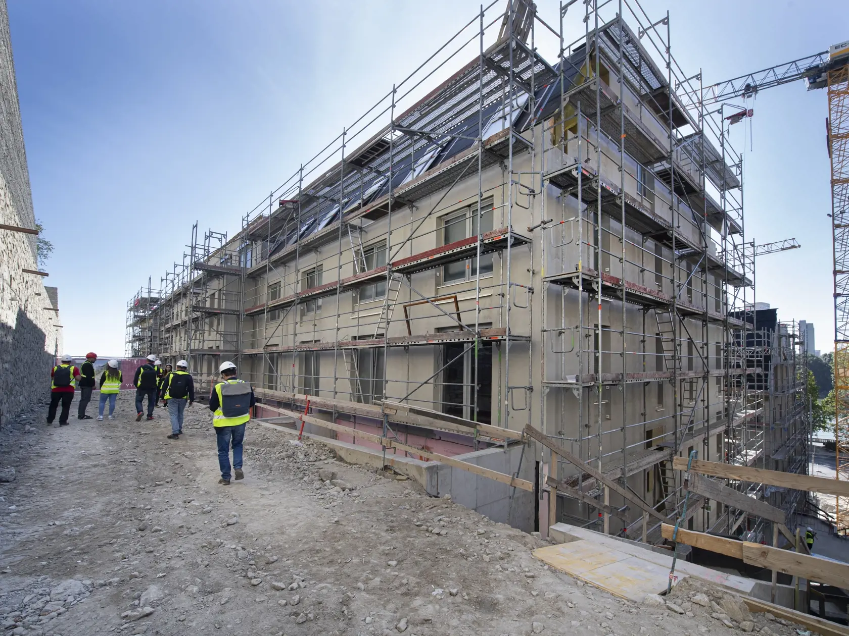 Na snímke výstavba developerského projektu Vydrica v bratislavskom podhradí počas novinárskeho dňa 6. októbra 2023 v Bratislave.