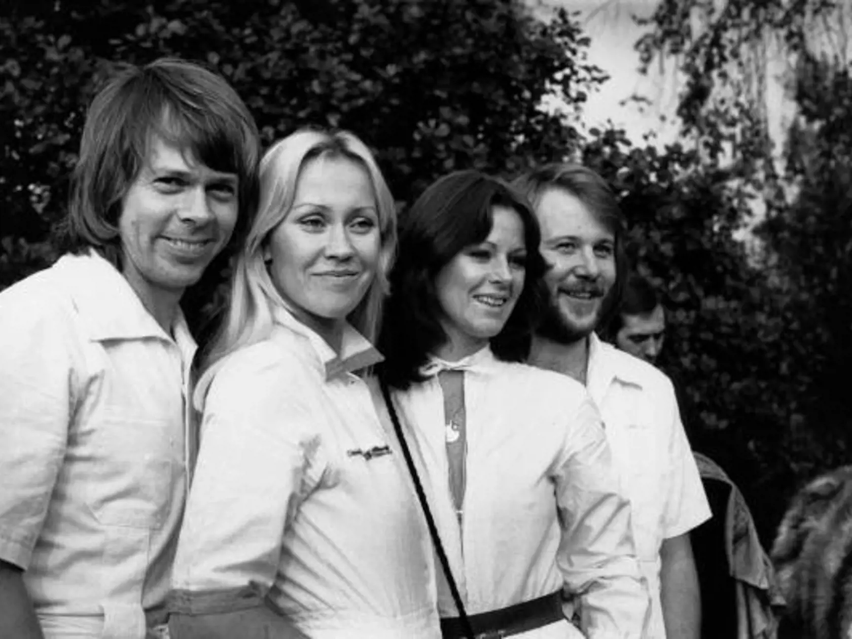16th November 1976:  Swedish pop group Abba in London.  (Photo by Angela Deane-Drummond/Evening Standard/Getty Images)