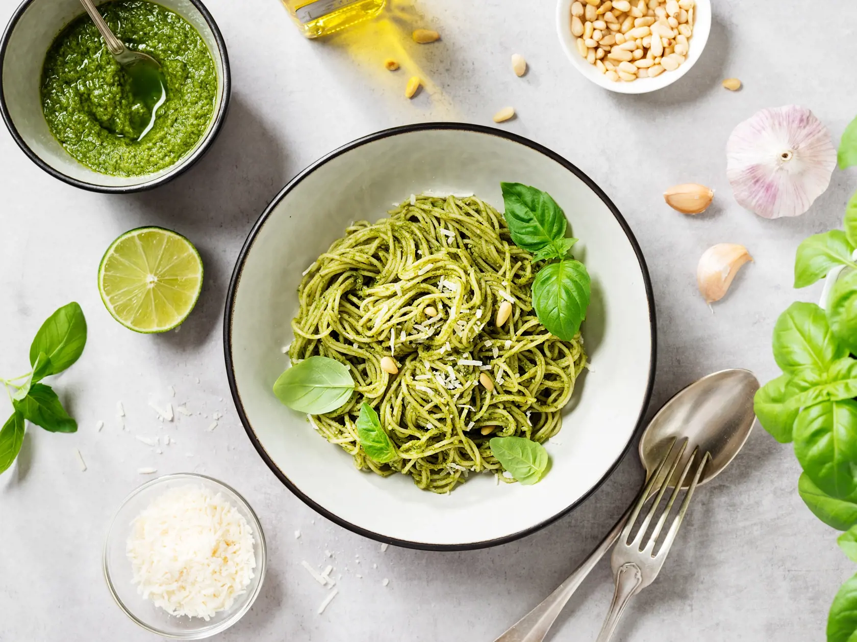 Pesto môžete zmiešať s cestovinam a máte rýchle a chutné jedlo!