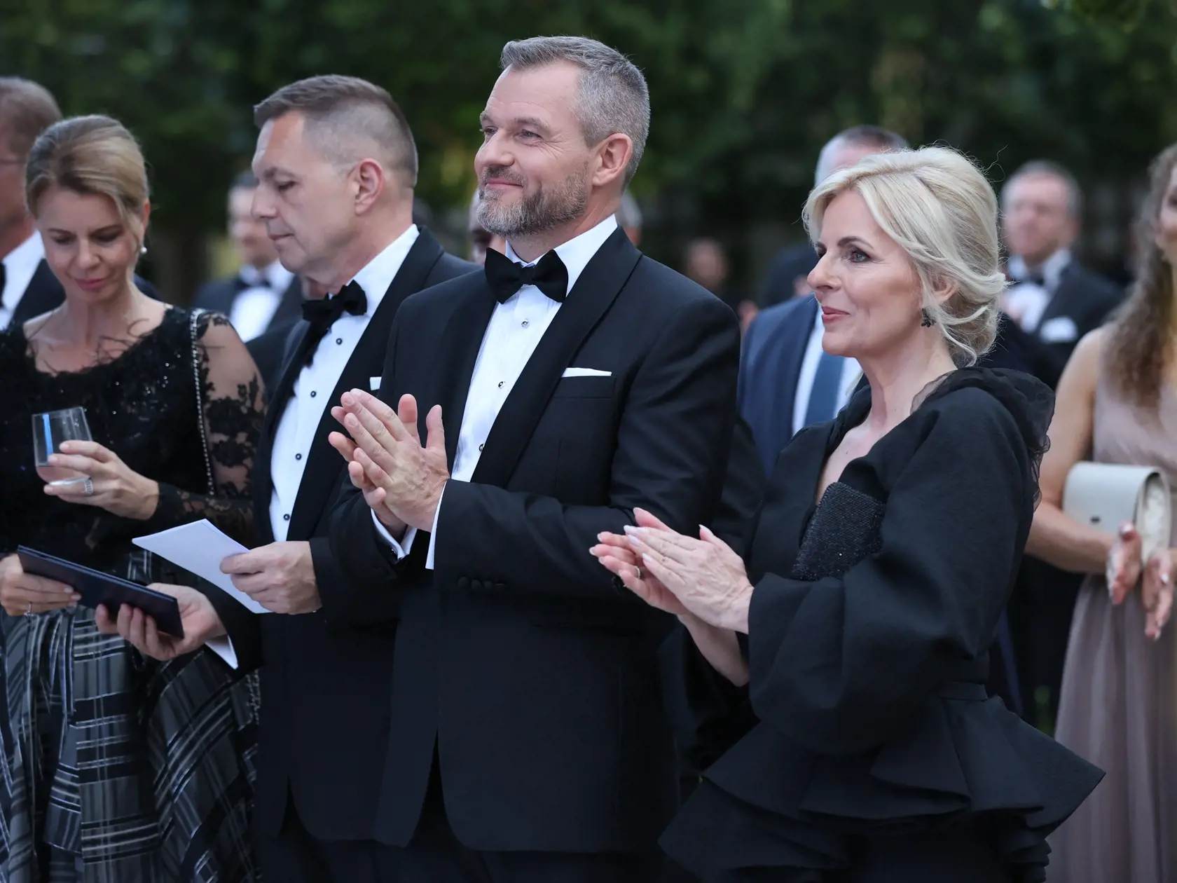 Slávnostná recepcia prezidenta SR Petra Pellegriniho na Bratislavskom hrade. Na snímke je nový prezident Peter Pellegrini so sestrou Evou.