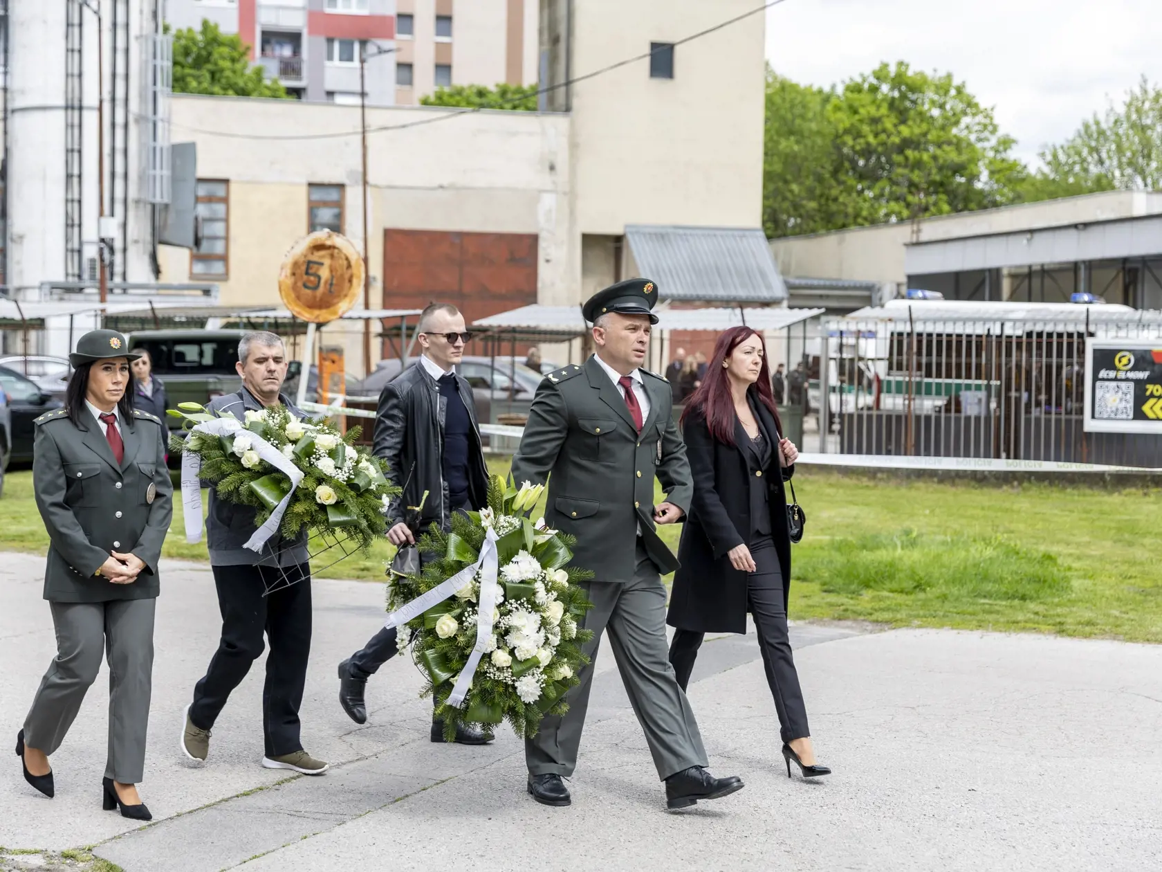Pohreb zosnulej manželky poradcu ministra vnútra Ladislava Csemiho. 