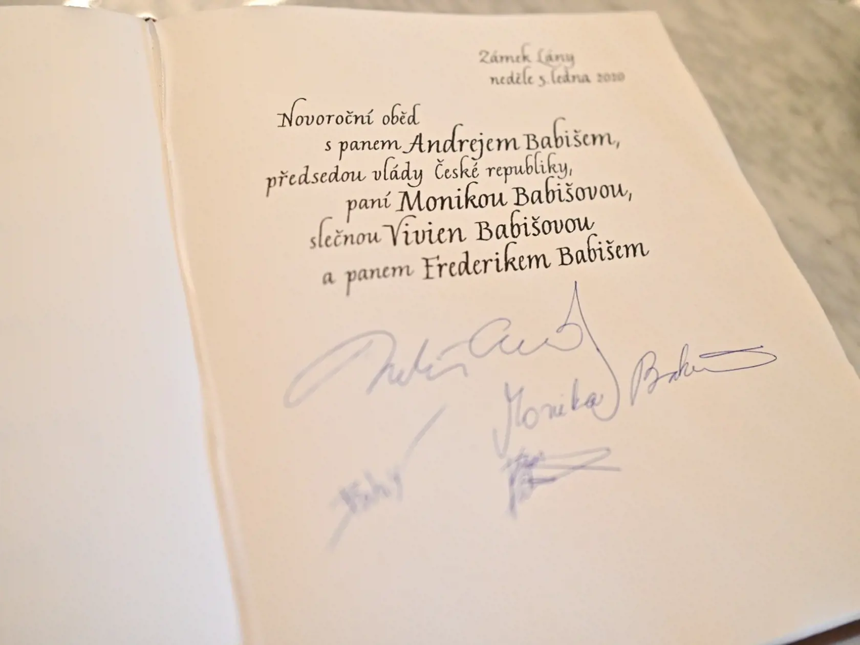 Andrej Babiš s rodinou na slávnostnom obede u Miloša Zemana