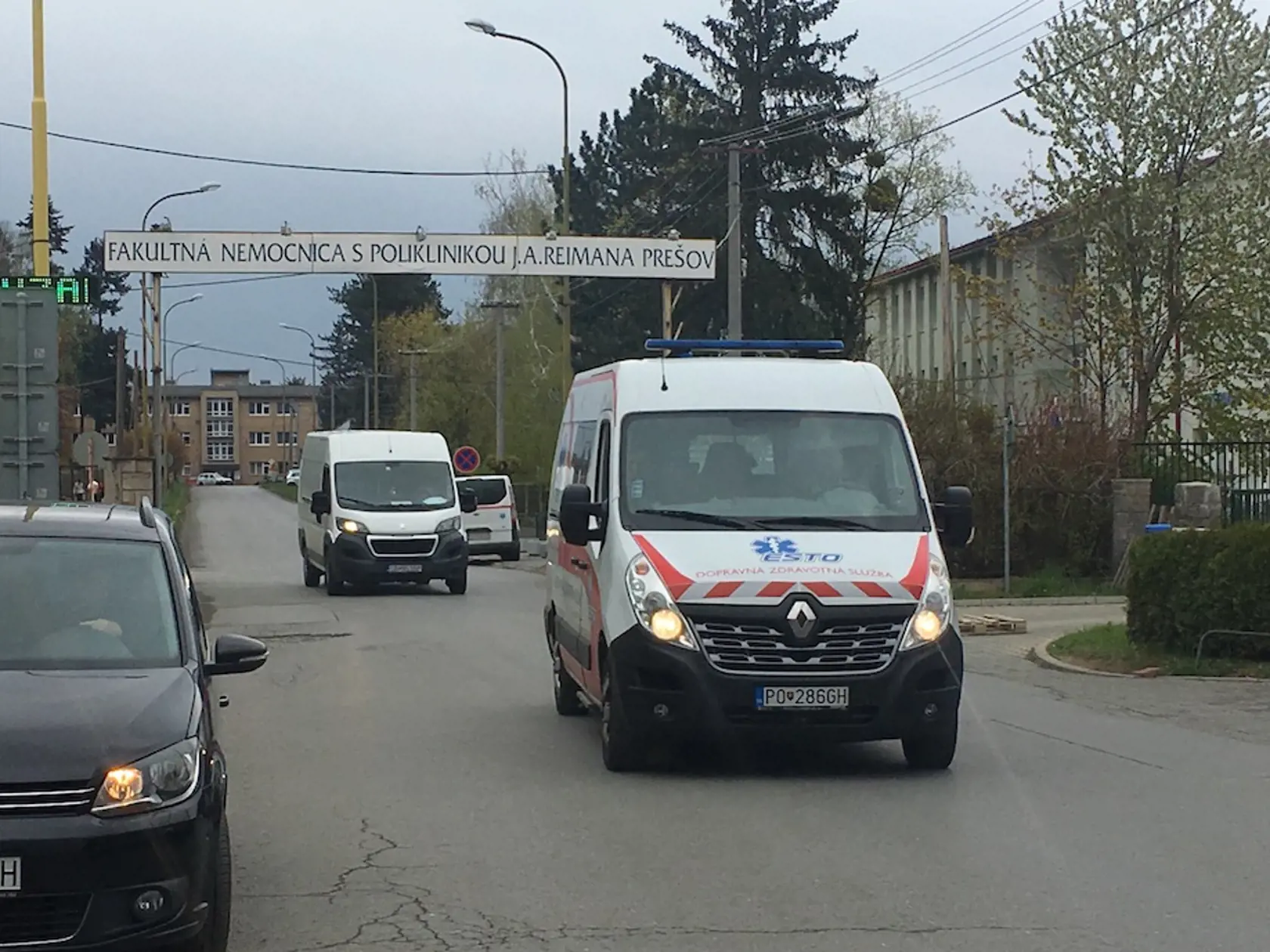 Vstup do prešovskej nemocnice.