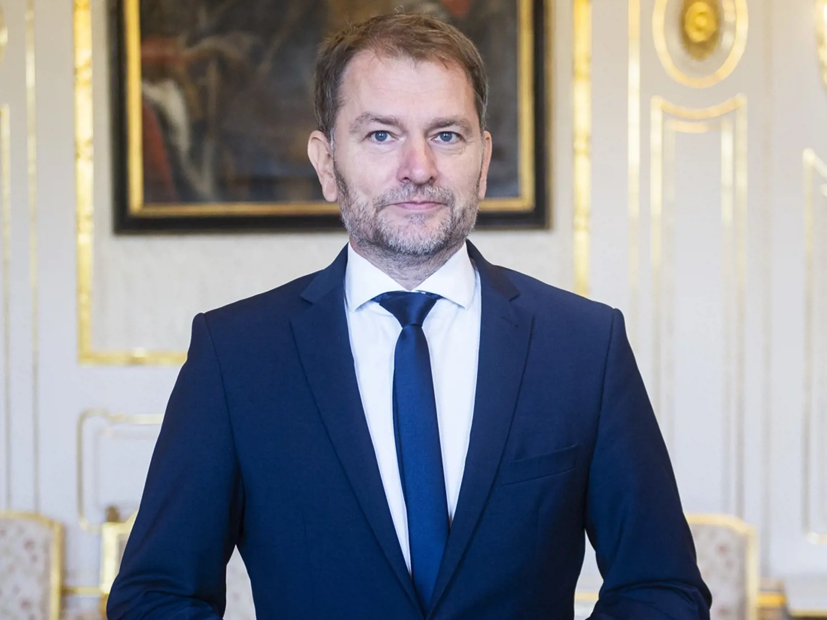 Na snímke predseda hnutia OĽANO Igor Matovič počas prijatia v Prezidentskom paláci 5. októbra 2023 v Bratislave v rámci povolebného rokovania prezidentky SR Zuzany Čaputovej s lídrami politických strán. FOTO TASR - Jakub Kotian