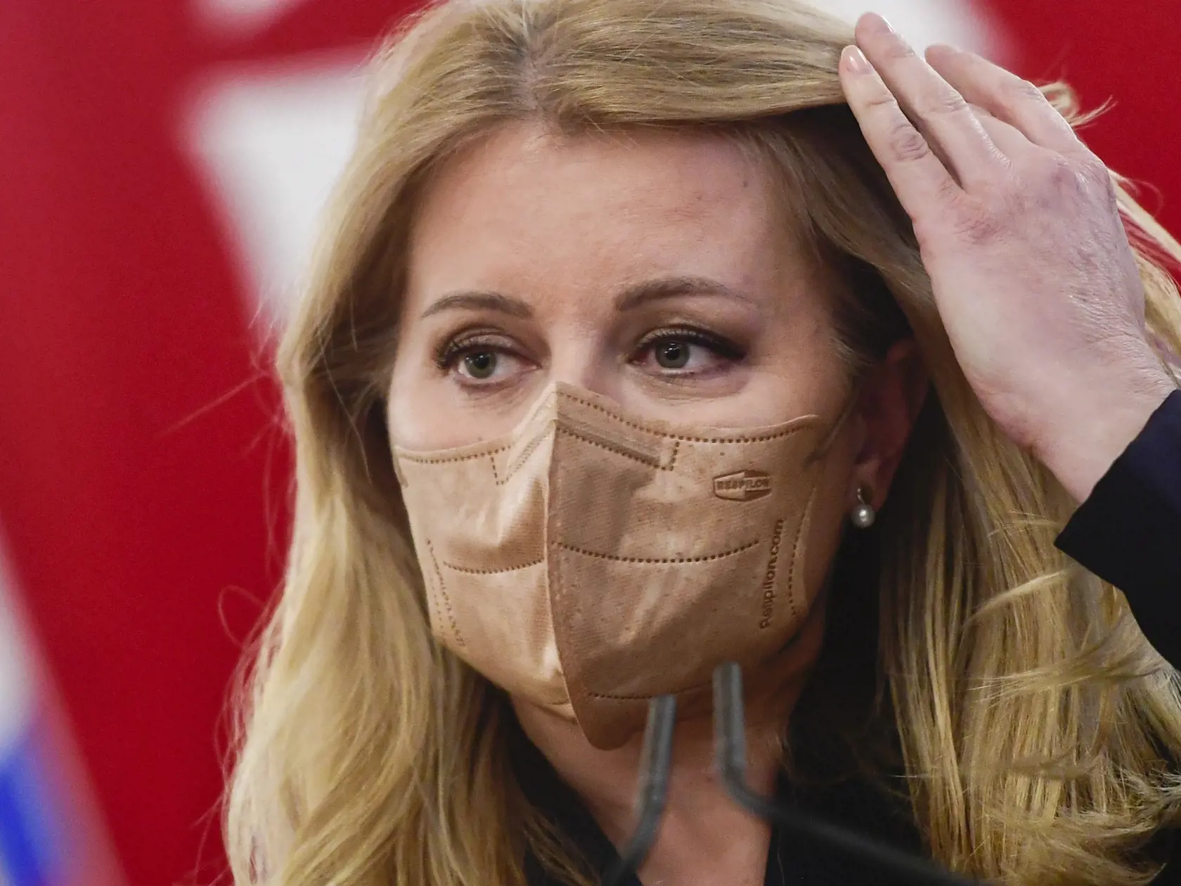 Na snímke prezidentka SR Zuzana Čaputová počas vyhlásenia k obrannej dohode s USA v Bratislave 20. januára 2022. FOTO TASR - Martin Baumann