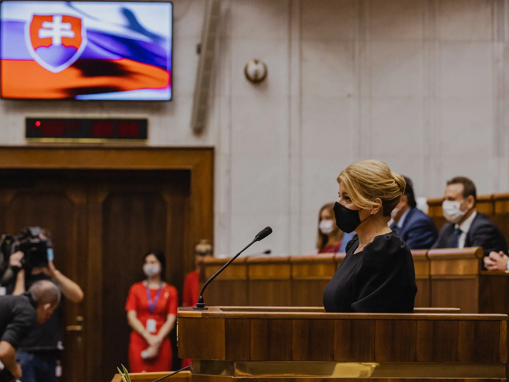 Prezidentka Slovenskej republiky Zuzana Čaputová vystúpila v Národnej rade Slovenskej republiky so Správou o stave republiky. Na snímke Prezidentka Slovenskej republiky Zuzana Čaputová.