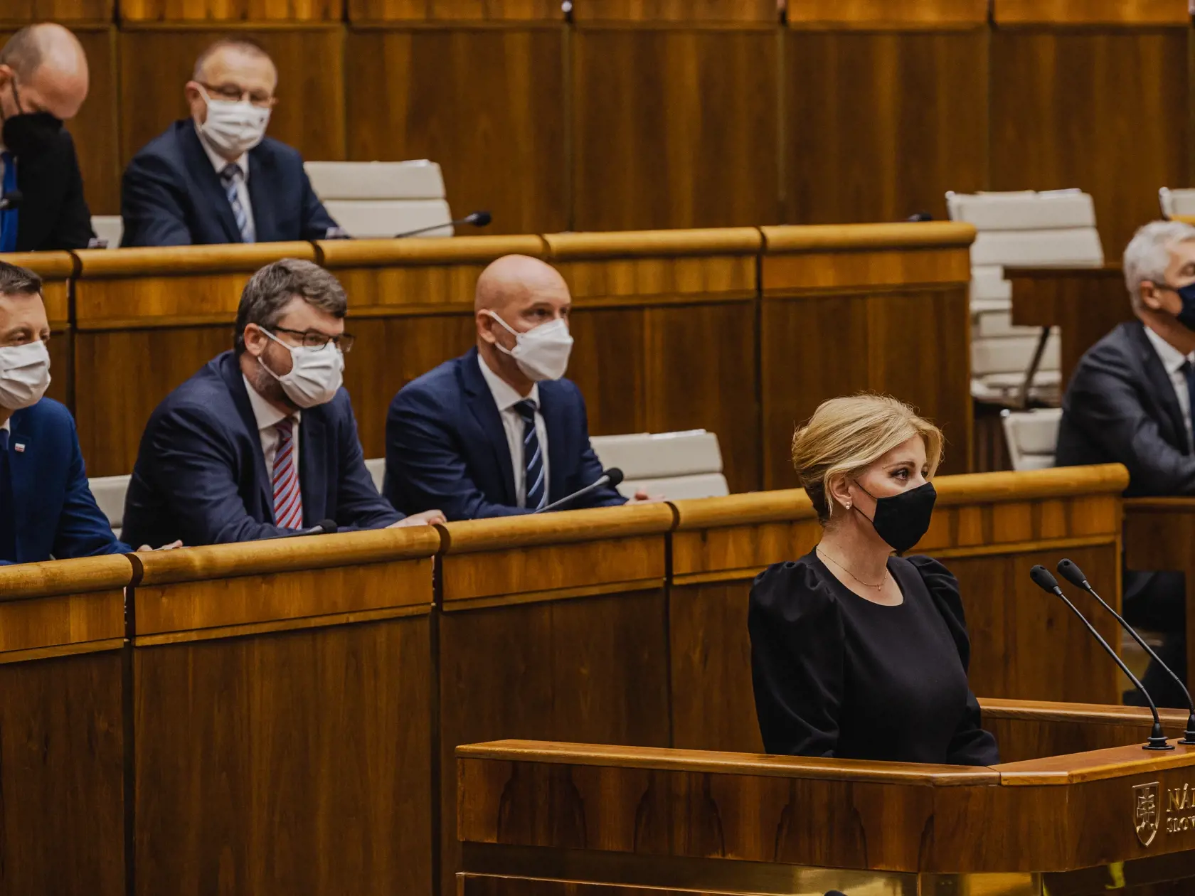 Prezidentka Slovenskej republiky Zuzana Čaputová vystúpila v Národnej rade Slovenskej republiky so Správou o stave republiky. Na snímke Prezidentka Slovenskej republiky Zuzana Čaputová.