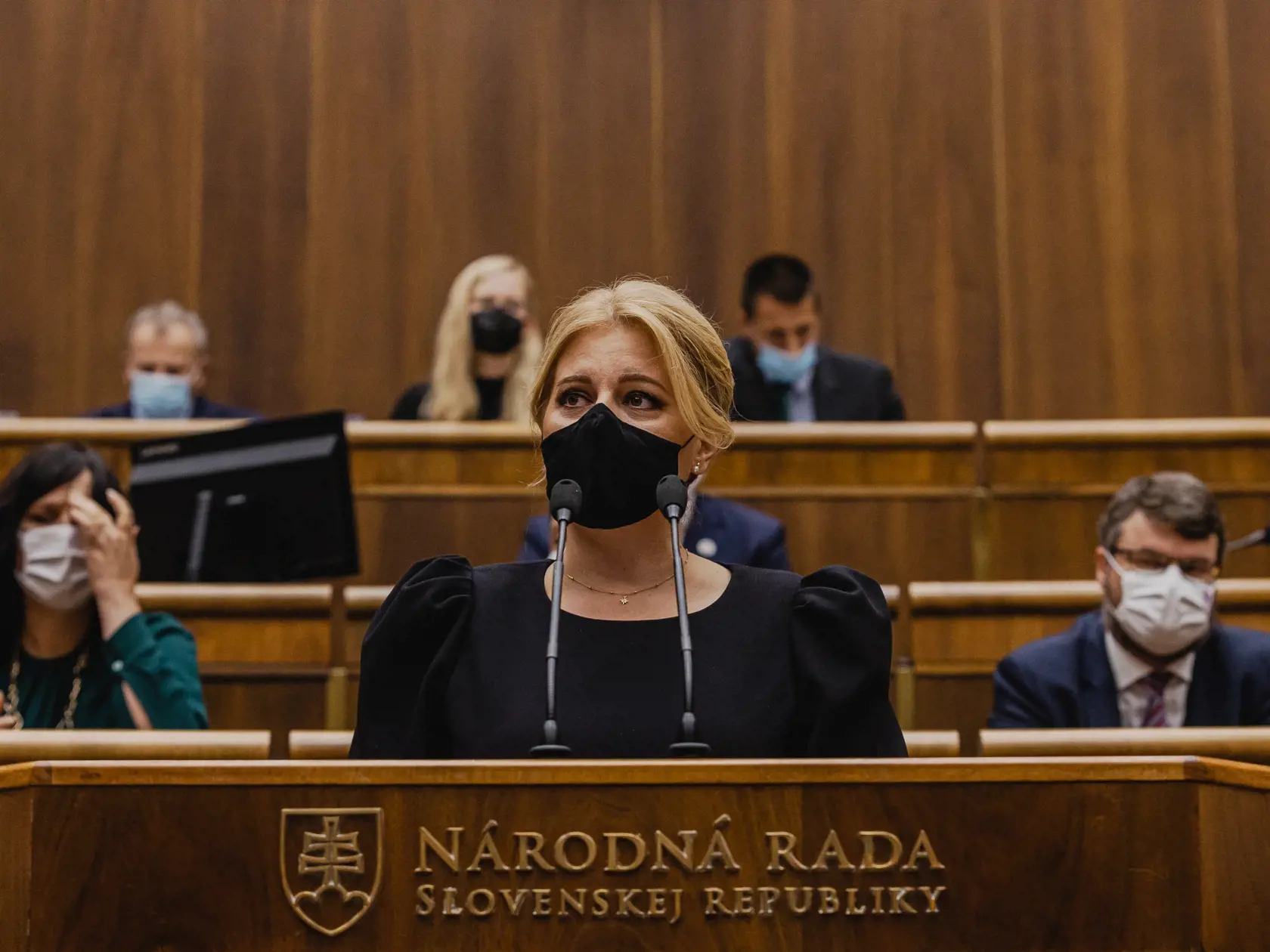 Prezidentka Slovenskej republiky Zuzana Čaputová vystúpila v Národnej rade Slovenskej republiky so Správou o stave republiky. Na snímke Prezidentka Slovenskej republiky Zuzana Čaputová.
