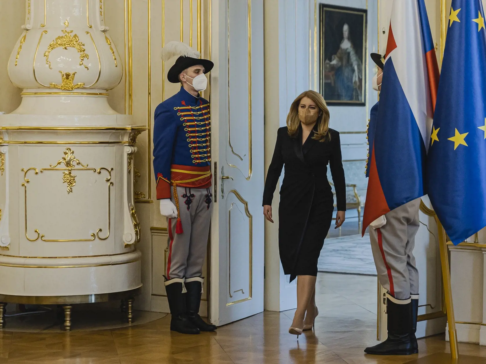 Na snímke český premiér Petr Fiala počas oficiálneho prijatia u Prezidentky Slovenskej republiky Zuzany Čaputovej.