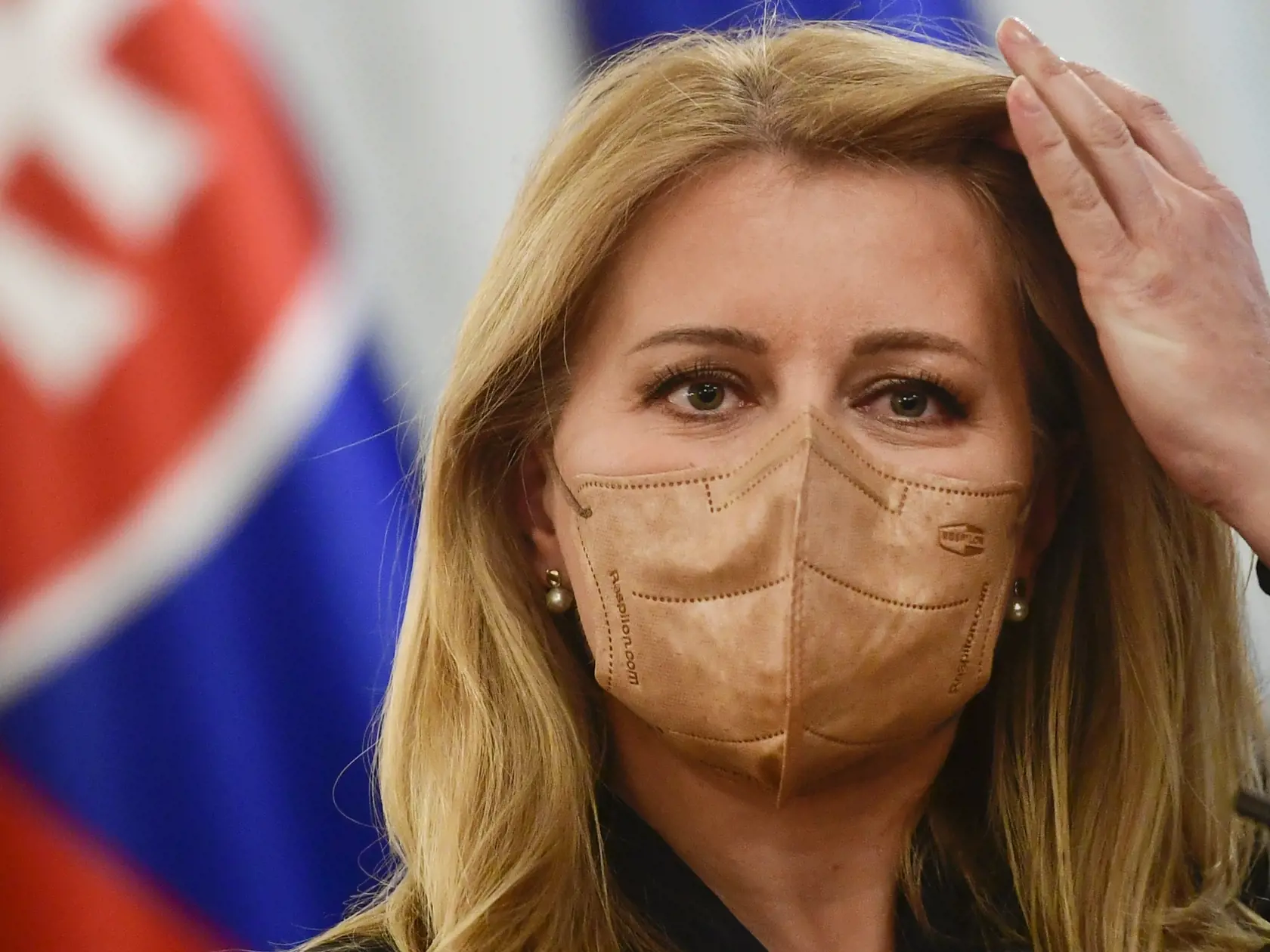Na snímke prezidentka SR Zuzana Čaputová počas vyhlásenia k obrannej dohode s USA v Bratislave 20. januára 2022. FOTO TASR - Martin Baumann