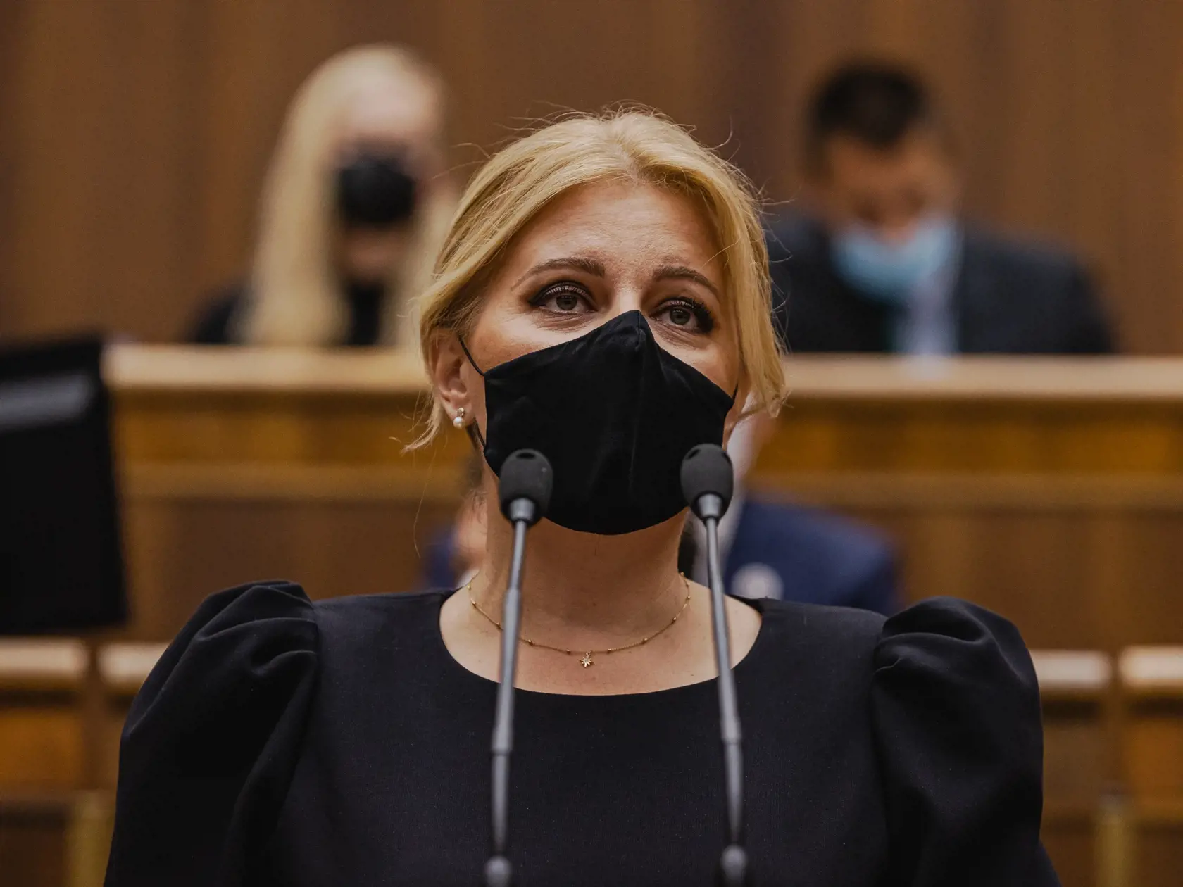 Prezidentka Slovenskej republiky Zuzana Čaputová vystúpila v Národnej rade Slovenskej republiky so Správou o stave republiky. Na snímke Prezidentka Slovenskej republiky Zuzana Čaputová.