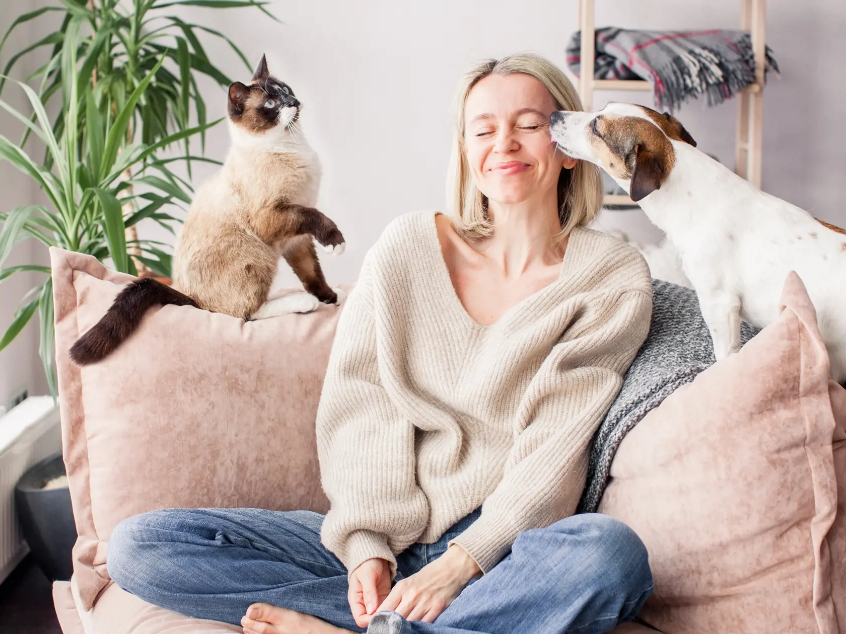 Middle,Aged,Woman,Enjoys,Spending,Time,At,Home,With,Her