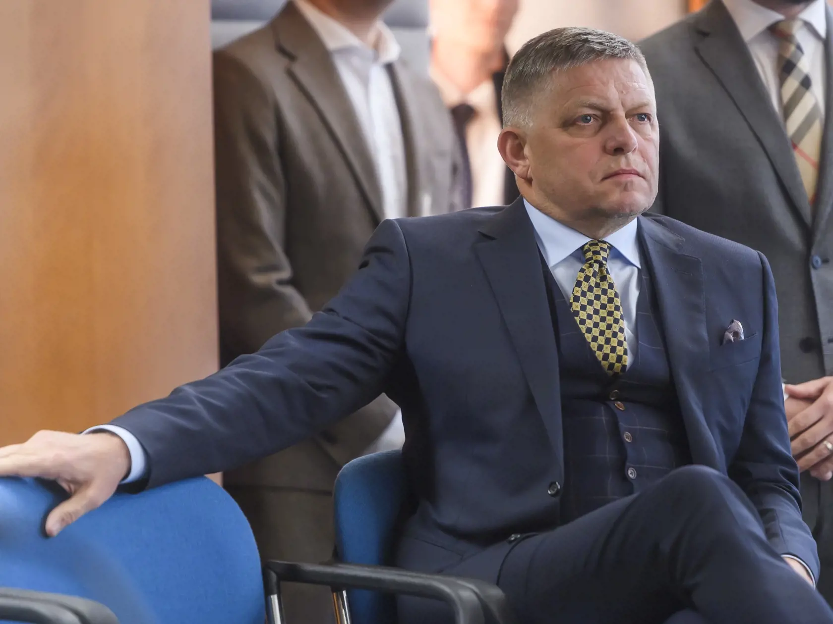 Predseda vlády SR Robert Fico (Smer) pred tlačovou konferenciou na tému: Prečo tak Matovič a celá opozícia kričia za záchranu Lipšica v Bratislave 10. januára 2024