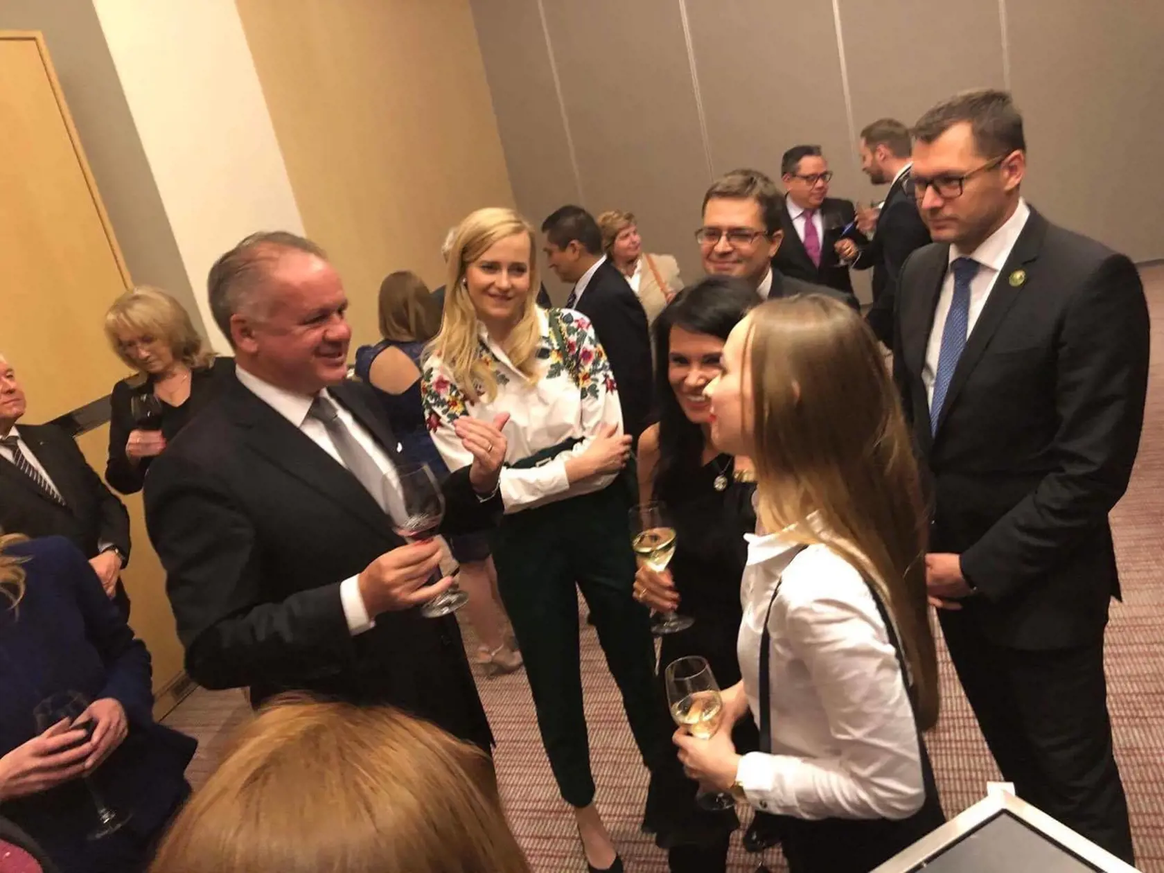 Na stretnutí s prezidentom Kiskom (Zuzana je vpravo).