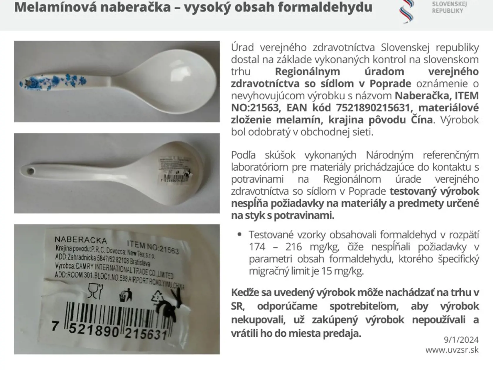 Oznam zverejnili hygienici na sociálnej sieti.