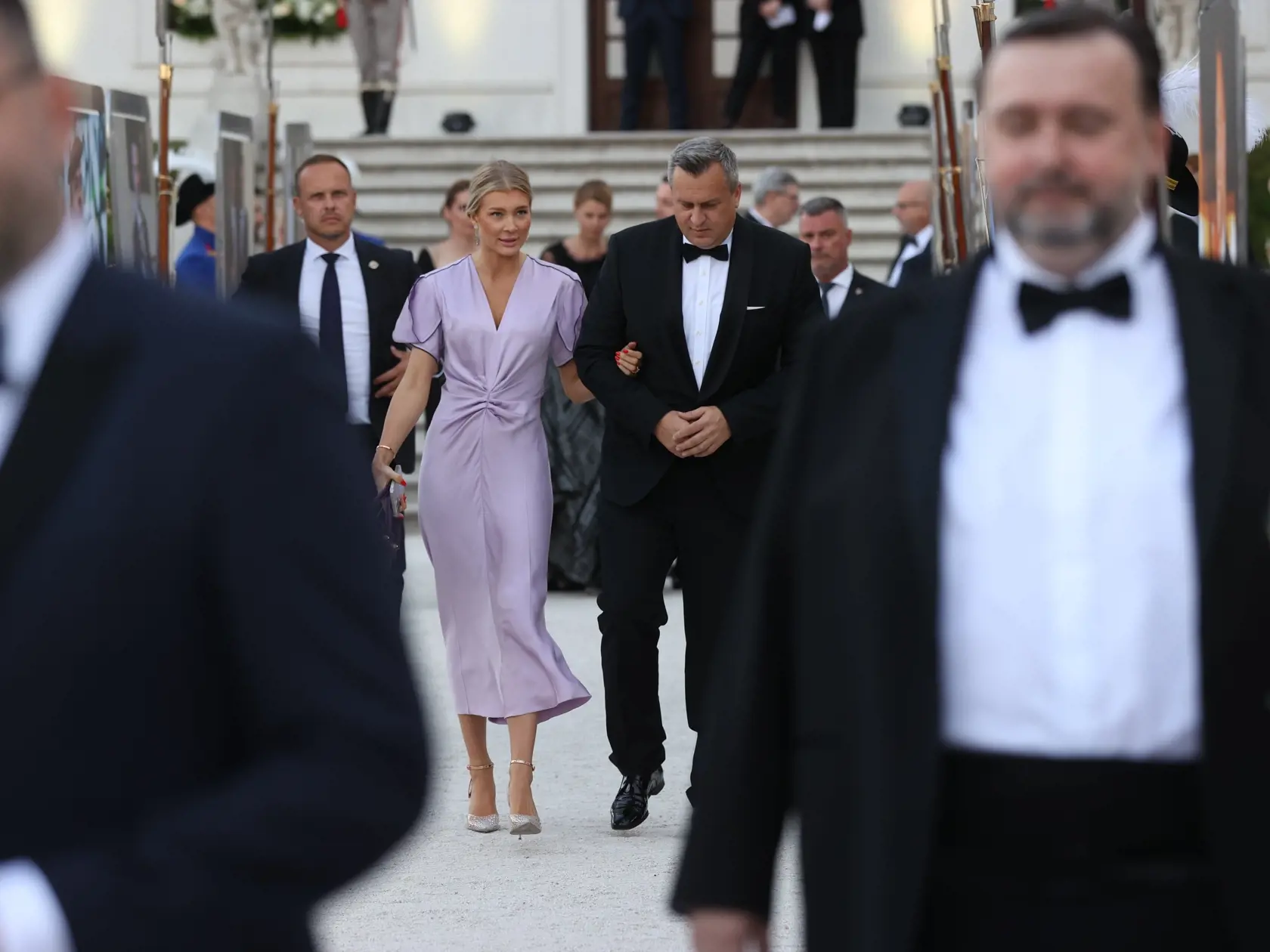 Slávnostná recepcia prezidenta SR Petra Pellegriniho na Bratislavskom hrade. Na snímke je Andrej Danko so svojou priateľkou Sylviou Šulíkovou.