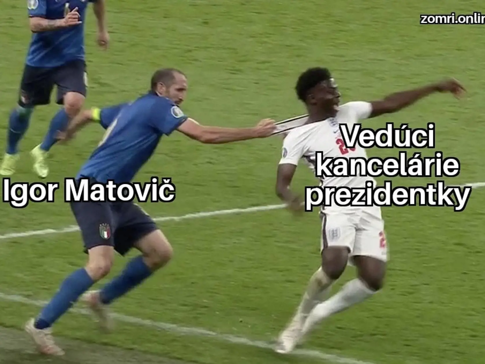Minister financií Igor Matovič podal demisiu, aby ju následne „vytrhol“ z rúk šéfa prezidentskej kancelárie. Takto to podľa humoristov mohlo vyzerať.