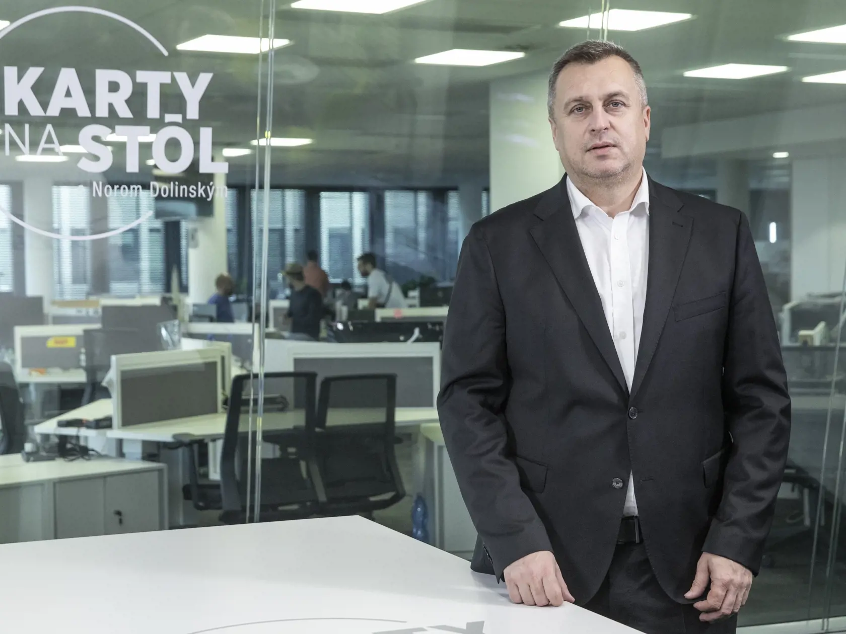 Na snímke je diskusná relácia "Karty na stôl", ktorej hosťom bol podpredseda NR SR Andrej Danko.
