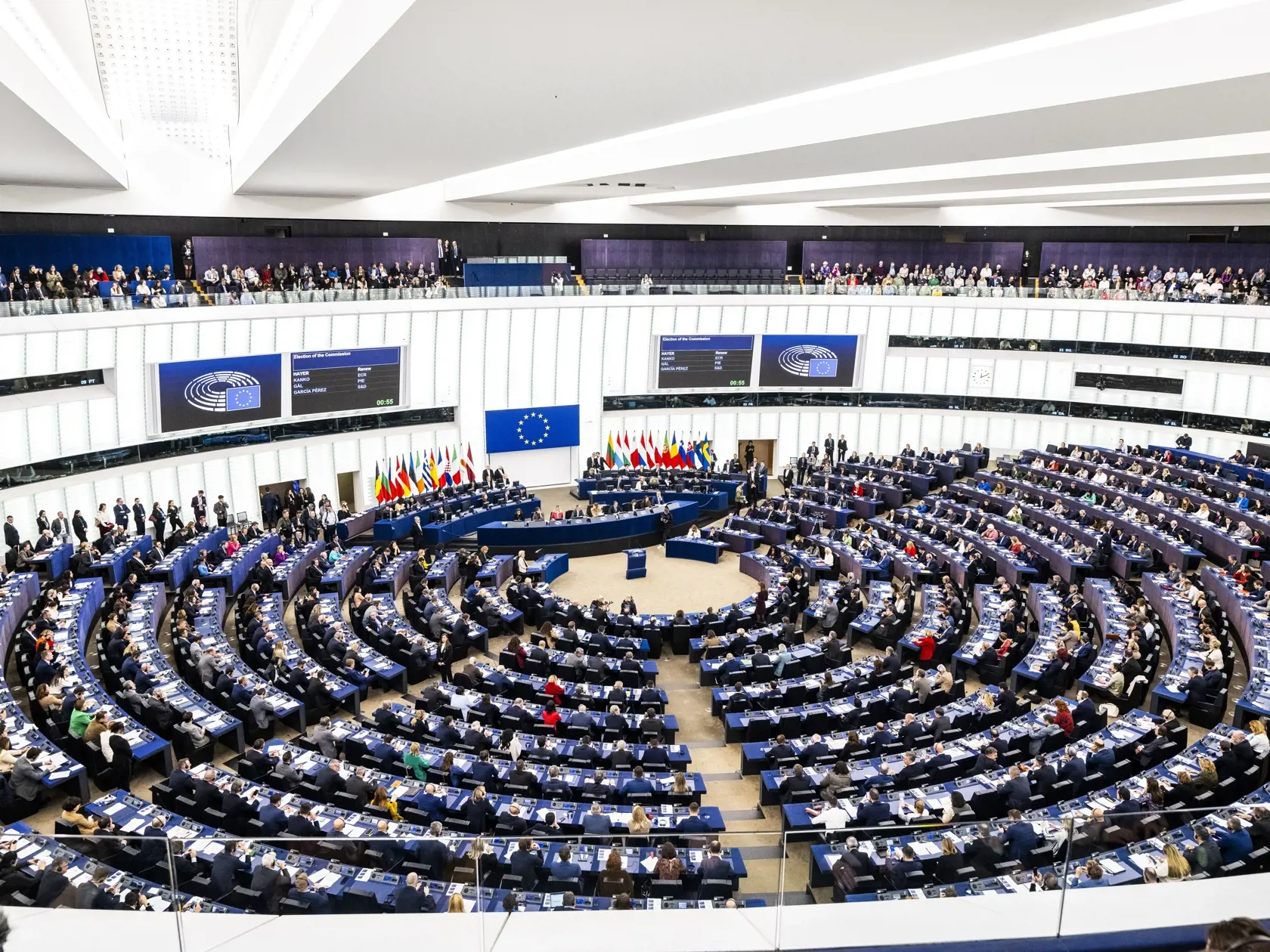 Rokovacia sála Európskeho parlamentu (EP) v Štrasburgu.