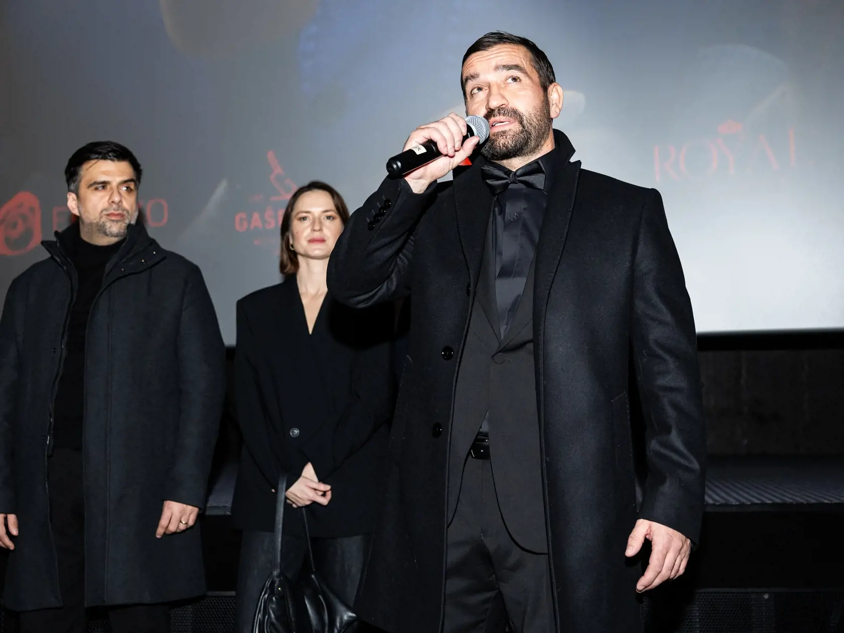 Premiéra druhého dielu filmu “ČERNÁK” v Bratislave. Na snímke Milan Ondrík a  Rebeka Poláková.