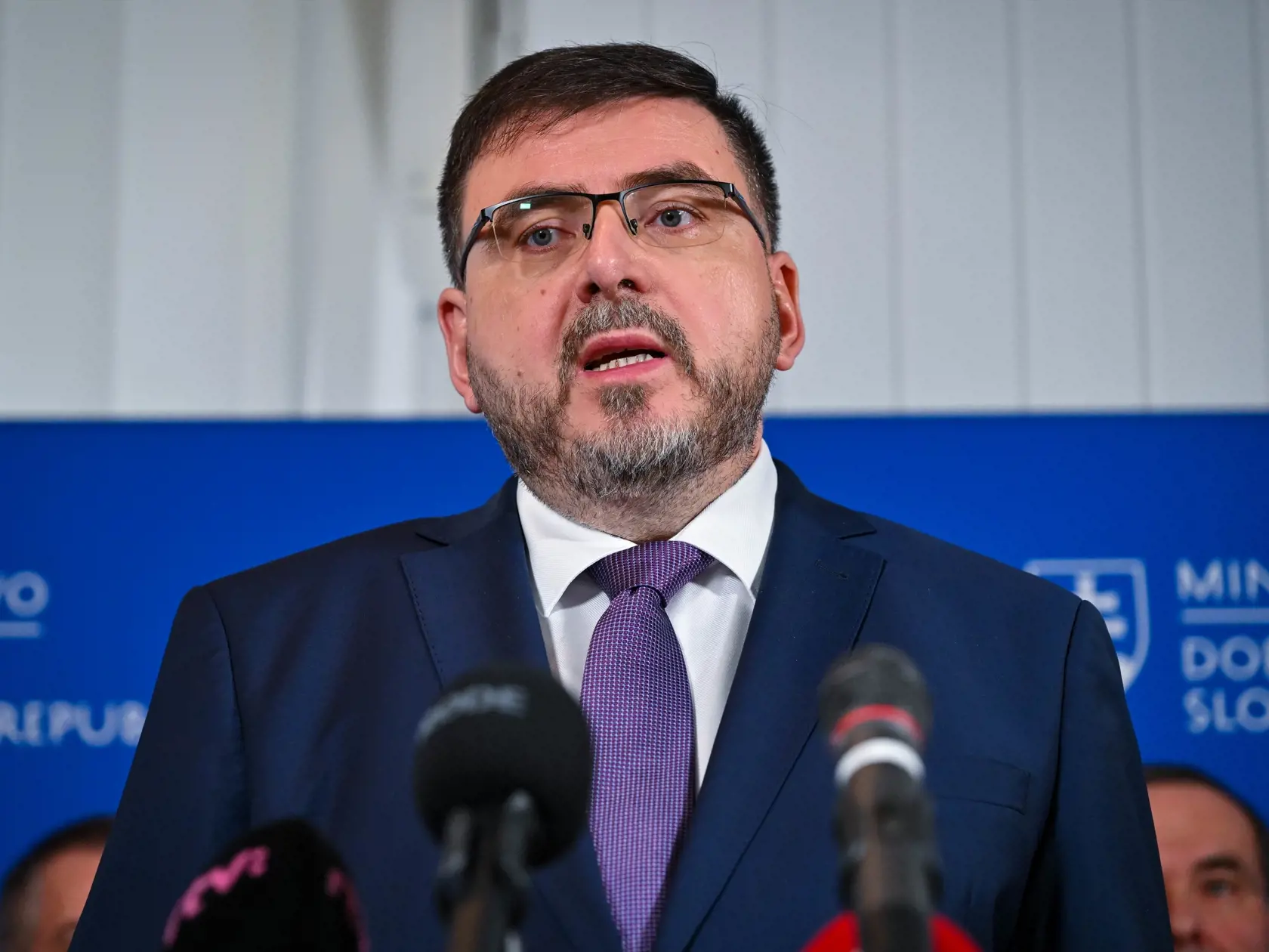 Na snímke predseda Združenia miest a obcí Slovenska (ZMOS) Jozef Božík počas tlačovej konferencie Ministerstva dopravy SR na tému Zmeny v stavebnom zákone, 18. januára 2024 v Bratislave. FOTO TASR - Pavol Zachar