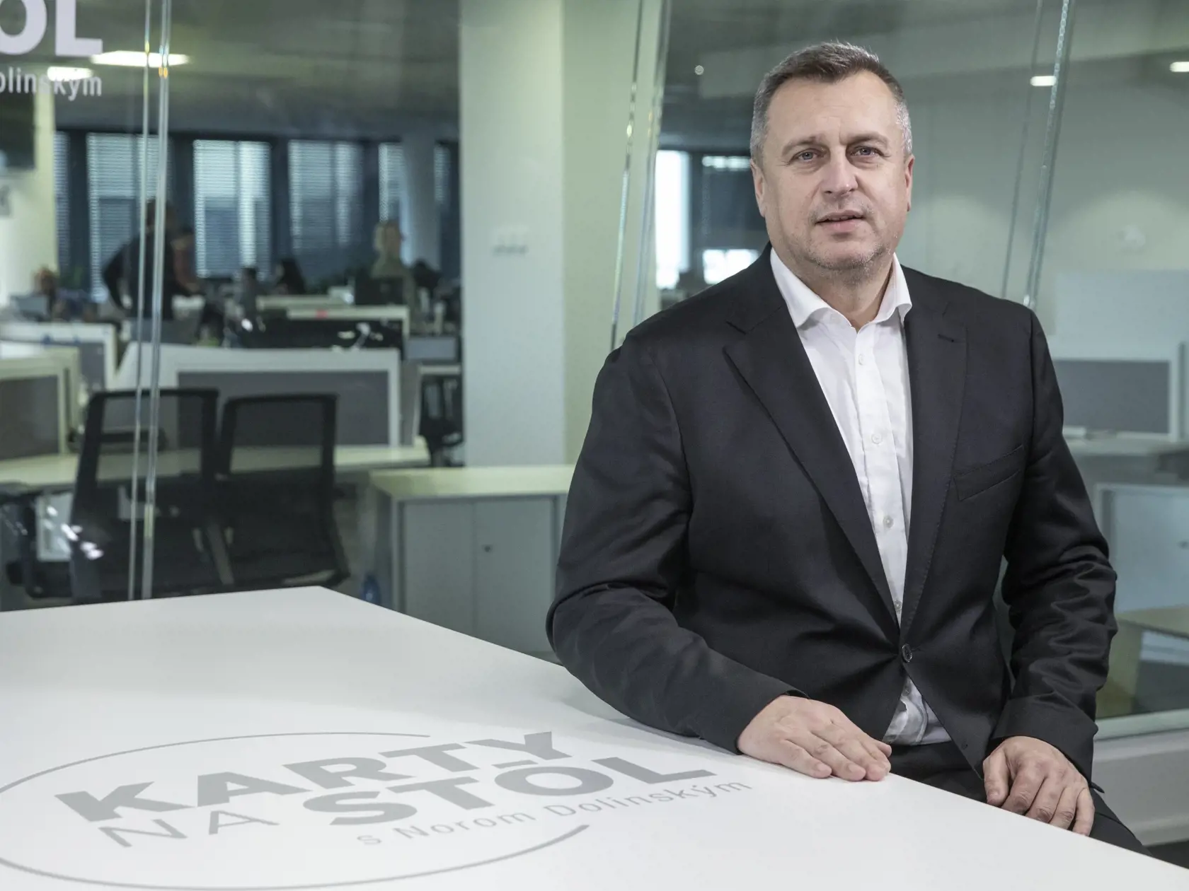 Na snímke je  diskusná relácia "Karty na stôl", ktorej hosťom bol podpredseda NR SR Andrej Danko.