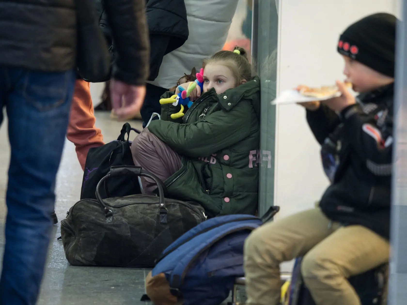 Stanica v Košiciach je plná utečencov z Ukrajiny.