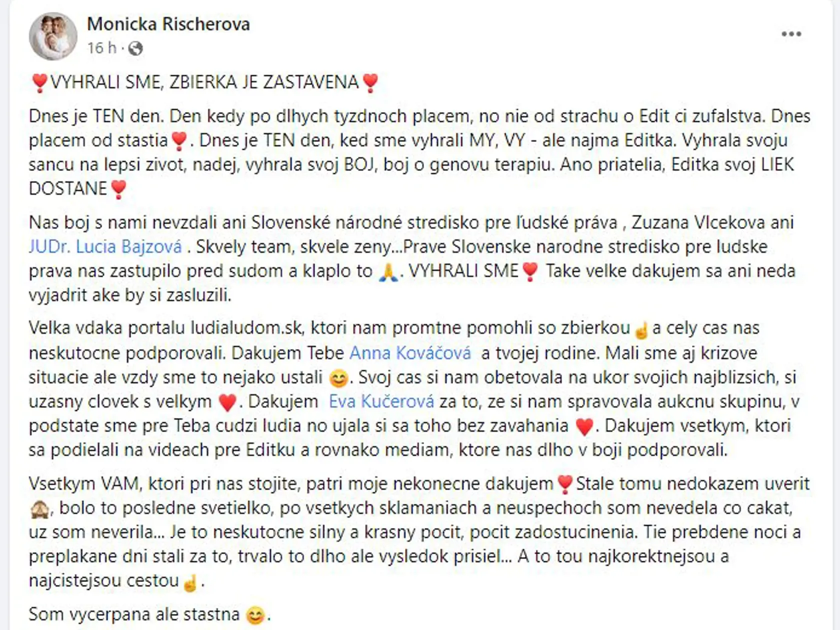Mamina malej Editky sa pochválila úžasnými správami.