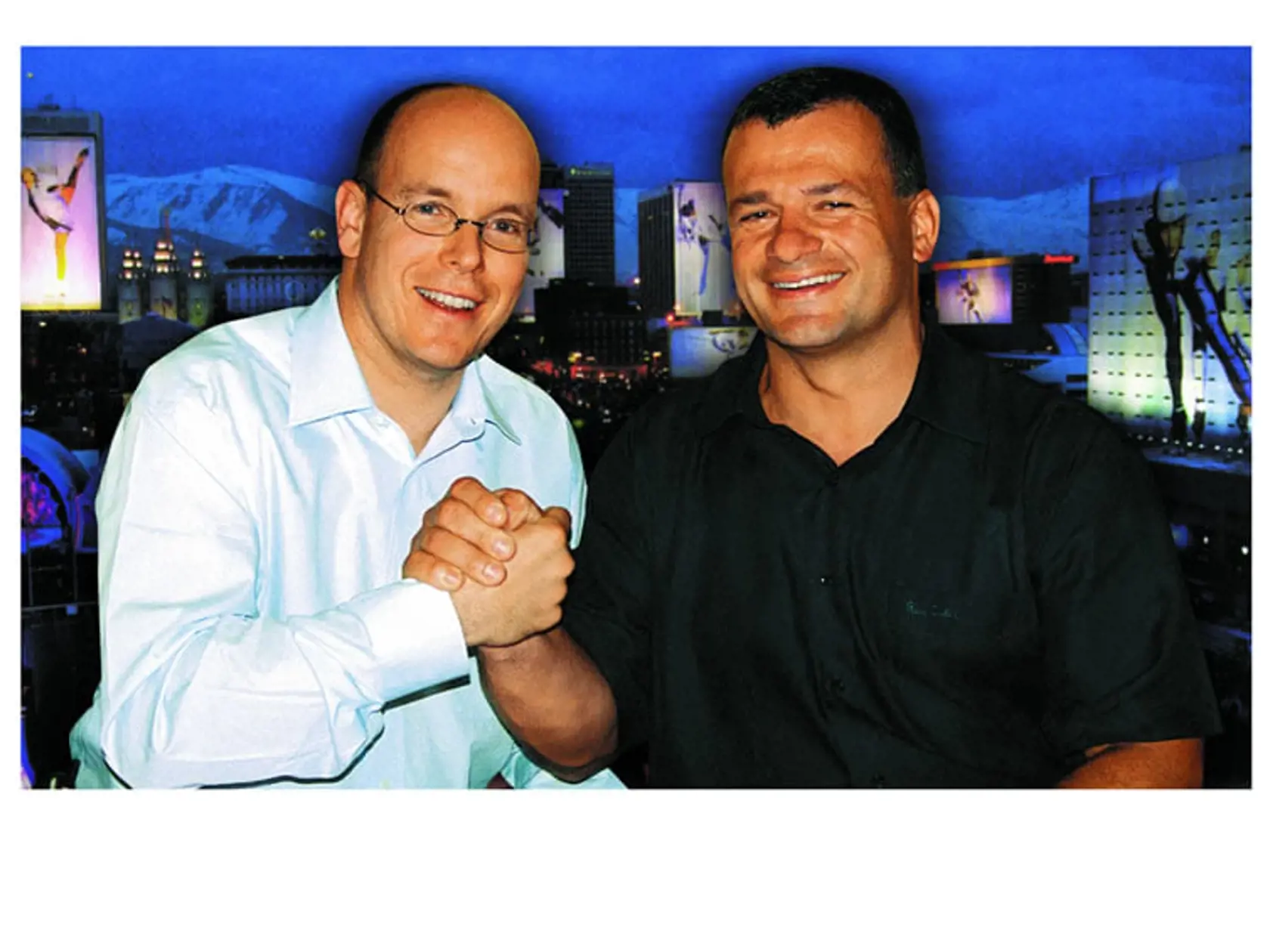 Jagnešák (vpravo) a Albert II. sa stretávali na pretekoch bobov.