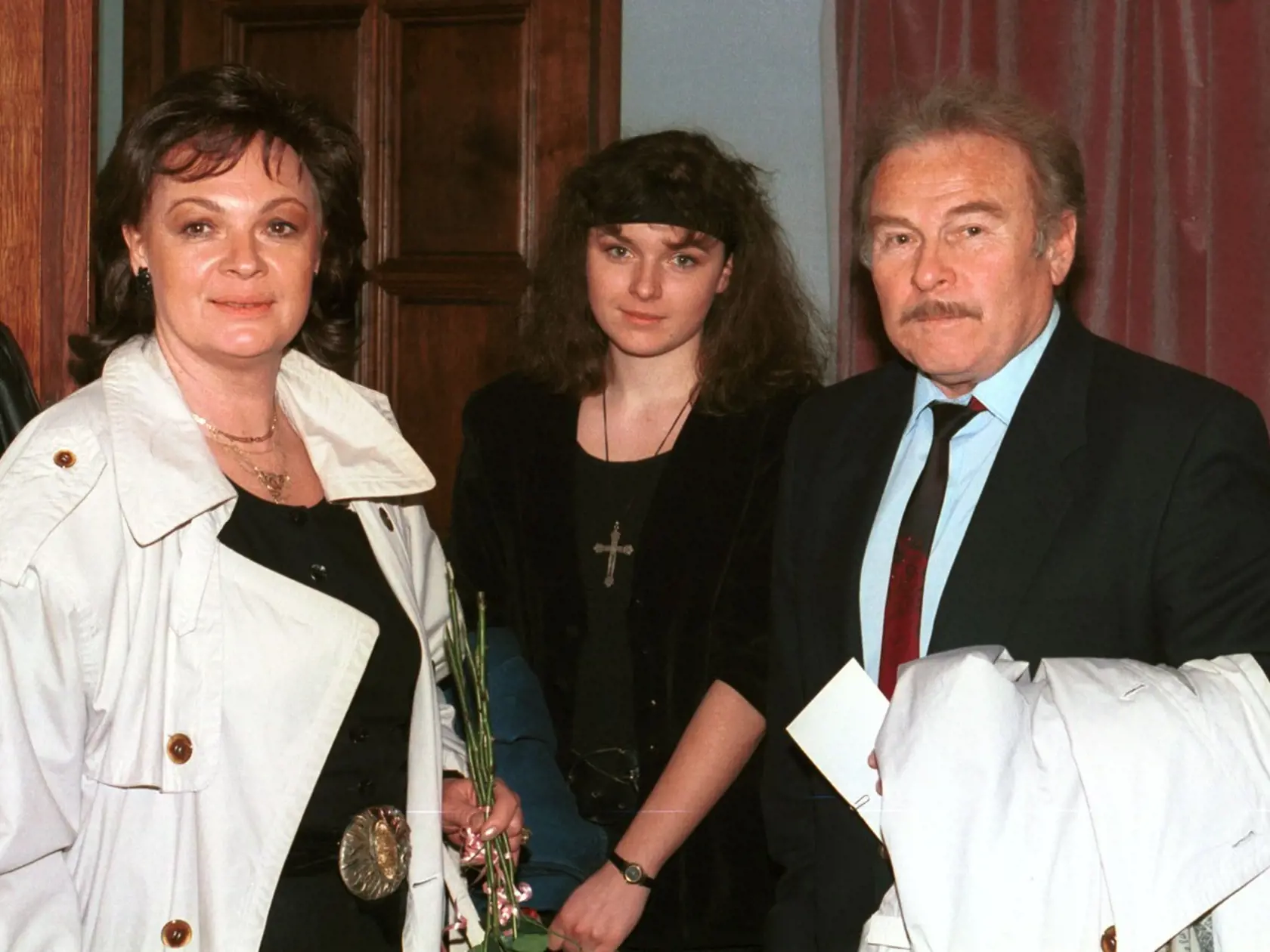 Jana s manželom Ludkom a dcérou Barborou v roku 1994.