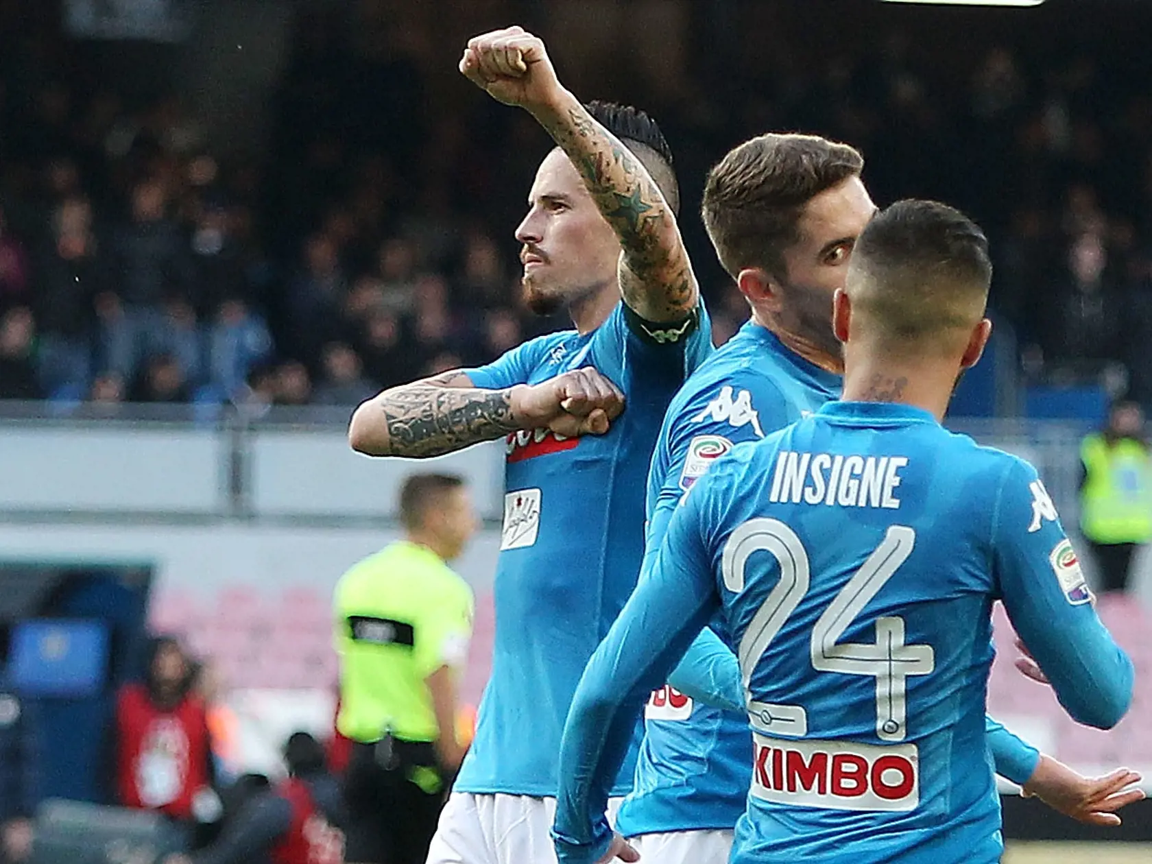 Marek Hamšík strelil 116. gólov za SSC Neapol a jeho jeho najlepším strelcom v histórii. 