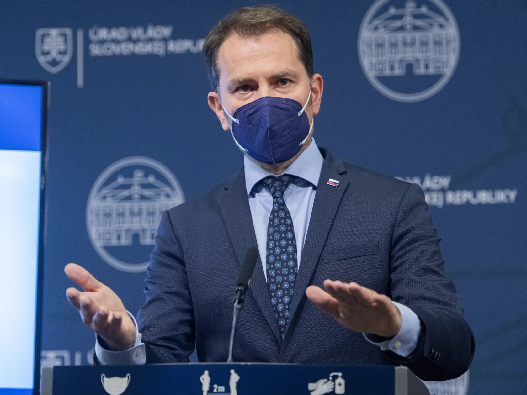 Na snímke podpredseda vlády a minister financií SR Igor Matovič (OĽaNO) počas tlačovej konferencie Ministerstva financií SR na tému: Daňová a odvodová reforma, 5. mája 2021 v Bratislave. FOTO TASR - Martin Baumann