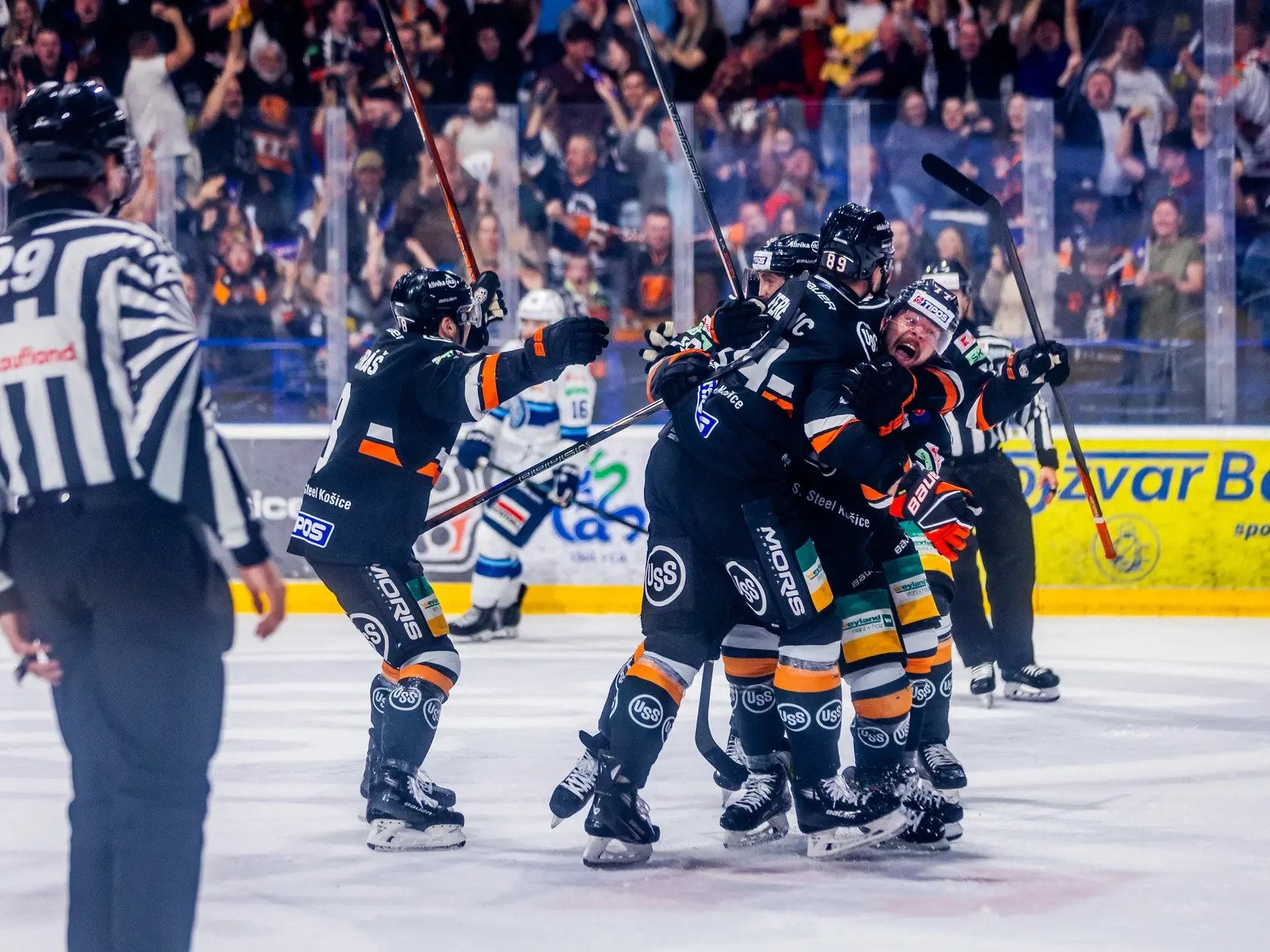 Siedmy zápas finále play off Tipos extraligy HC Košice - HK Nitra.