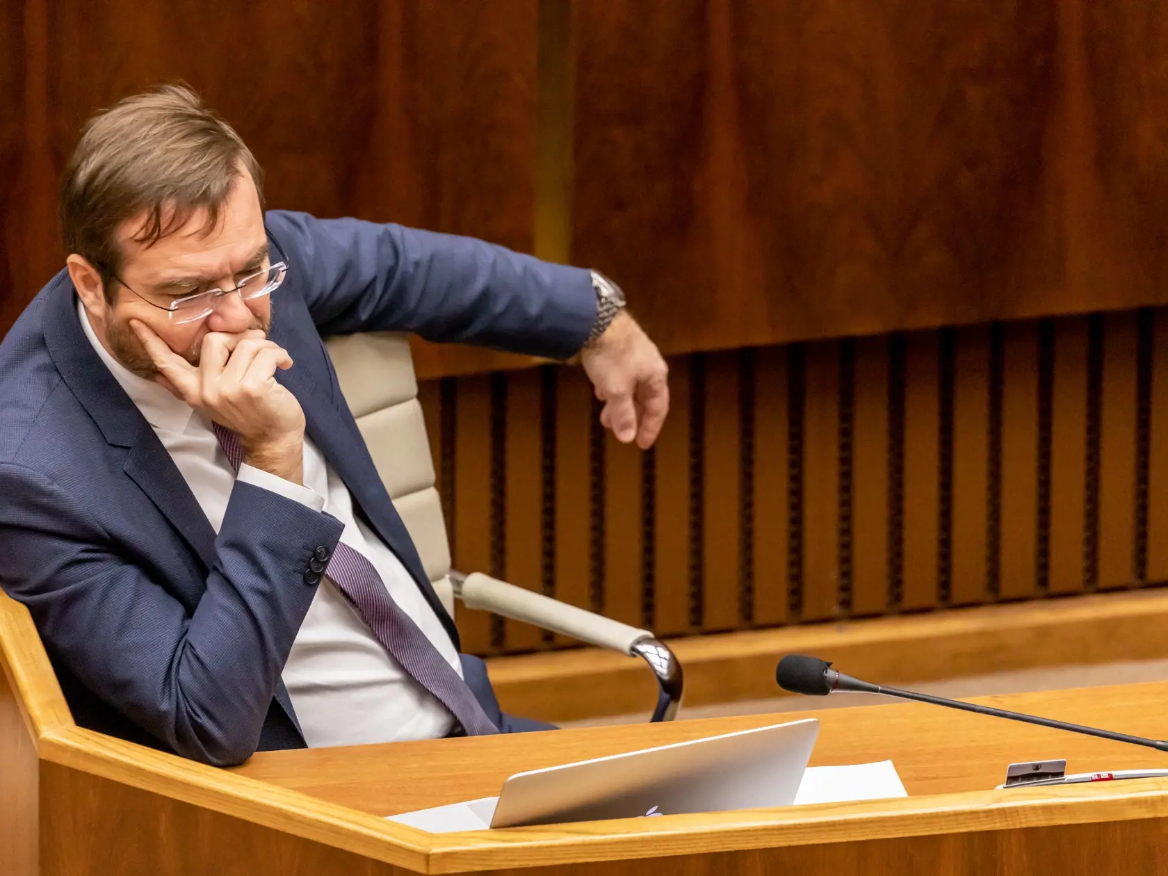 Na snímke Marek Krajčí počas 78. schôdze NR SR.
