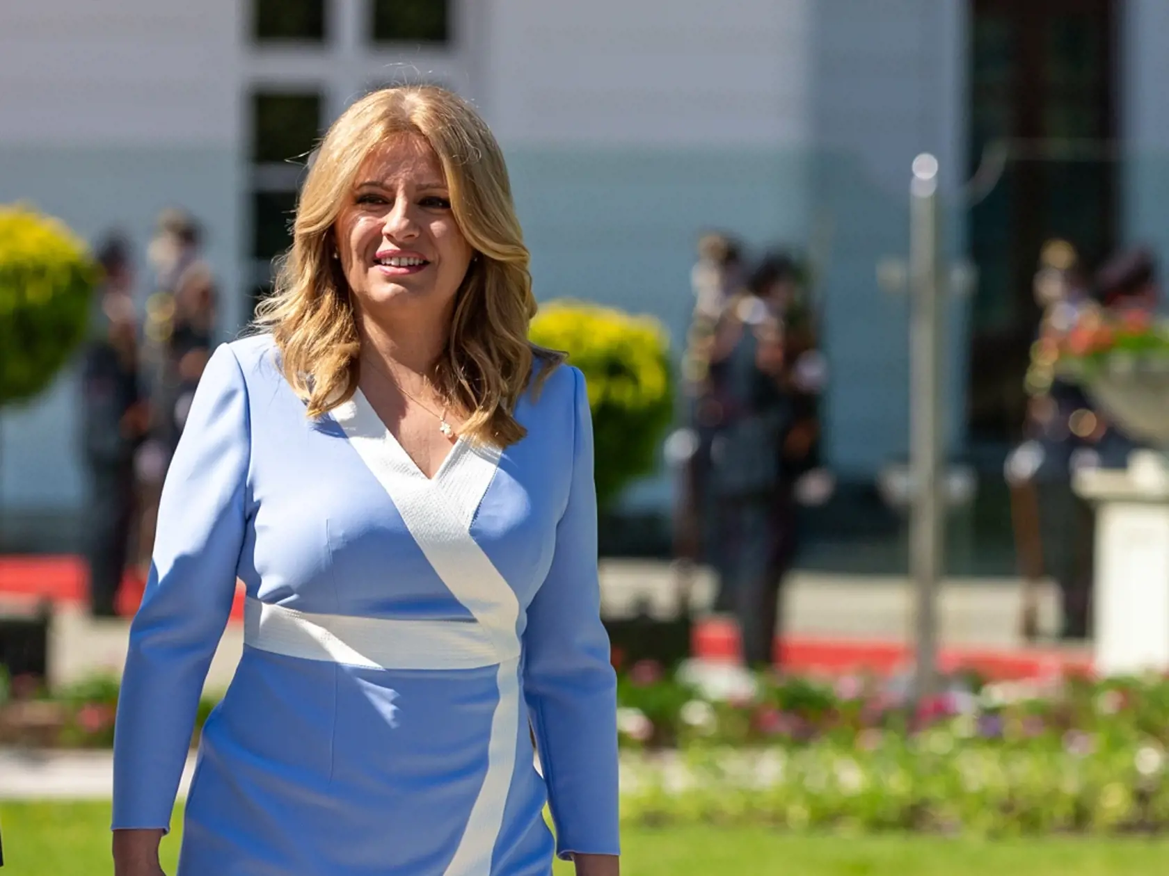 Na snímke je Zuzana Čaputová prezidentka Slovenskej republiky a Adrzej Duda prezident Poľskej republiky na oficiálnej návšteve Slovenska. 
