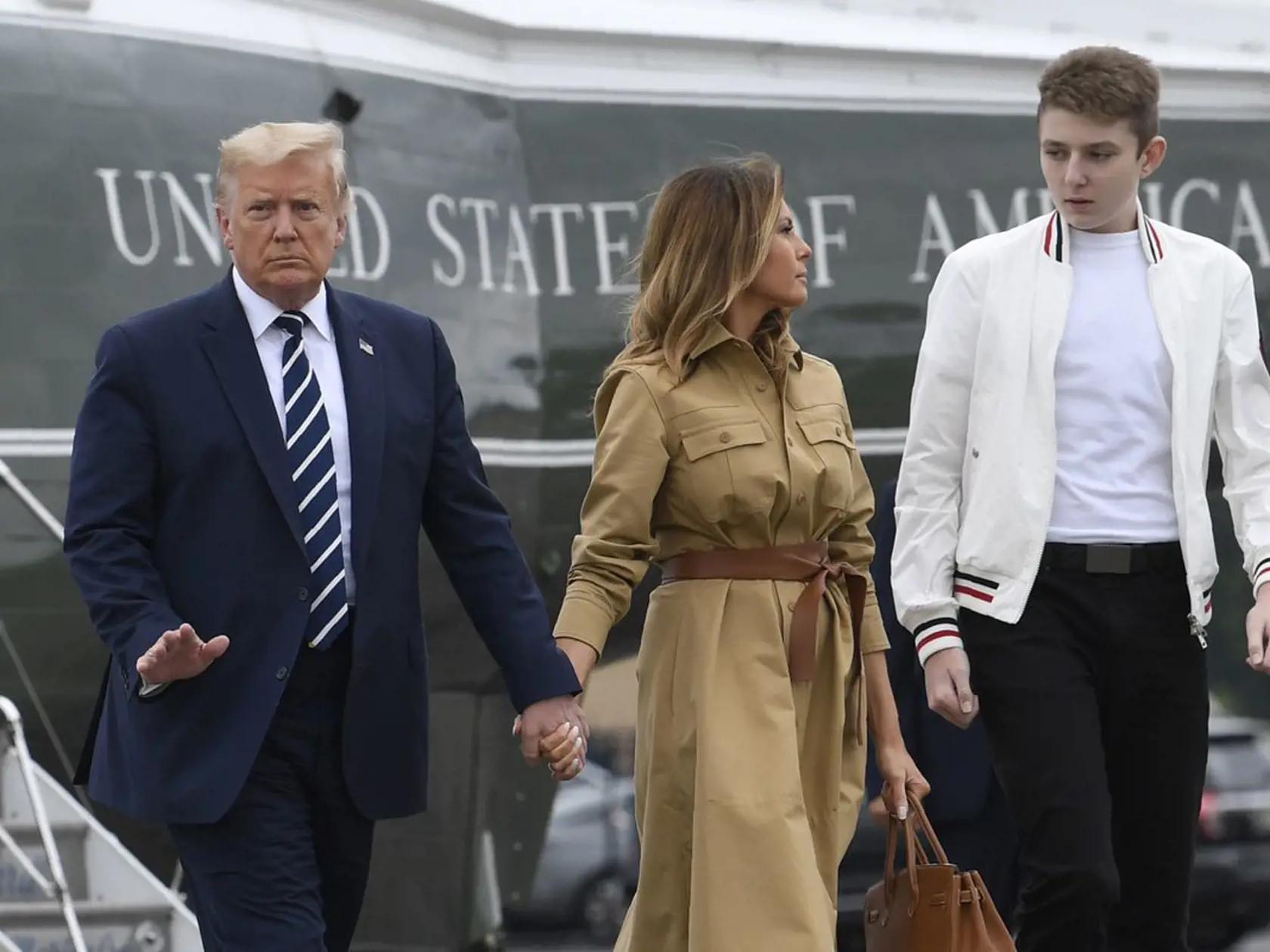 Donald, Melania a Barron Trumpovci