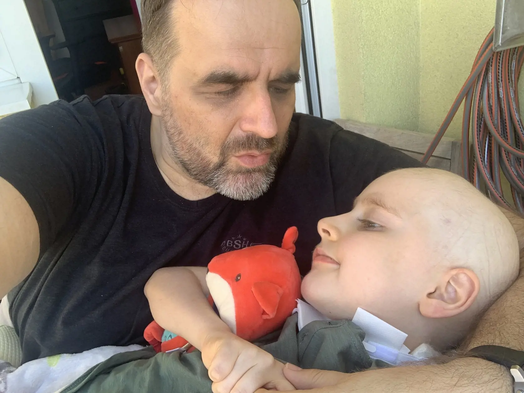 Pavol Frešo so synom Alanom, ktorý absolvoval nespočetné množstvo chemoterapií.