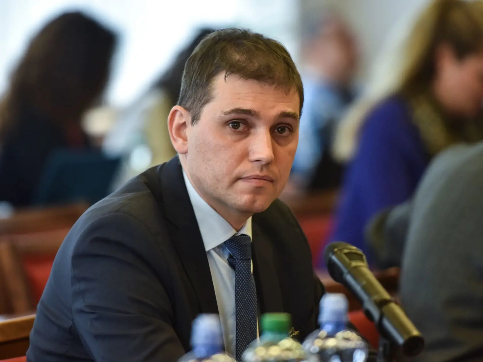 Na snímke kandidát na funkciu riaditeľa Úradu inšpekčnej služby ministerstva vnútra Adrián Szabó počas vypočutia na Výbore NR SR pre obranu a bezpečnosť 10. apríla 2019 v Bratislave. FOTO TASR - Pavol Zachar *** Local Caption *** inšpekcia