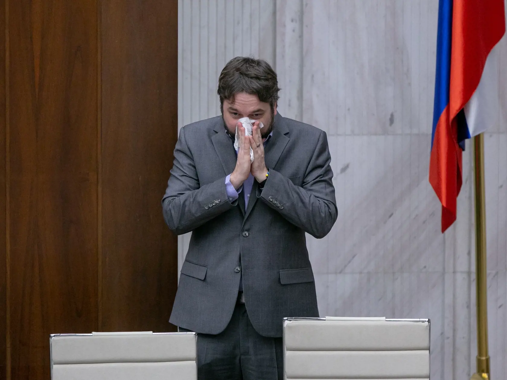 Ľuboš Blaha na hlasovaní o odvolaní Andreja Danka.