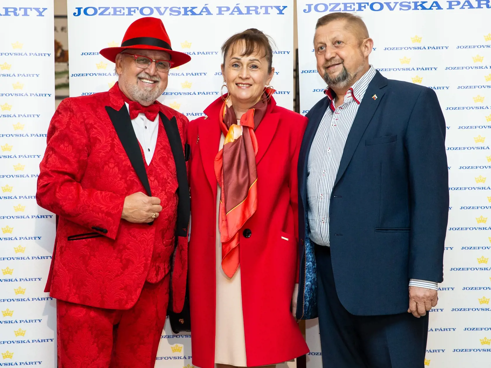 Jozefovská párty organizovaná každoročne Jozefom Oklamčákom v Bratislave. Na snímke Jozef Oklamčák a Štefan Harabin.