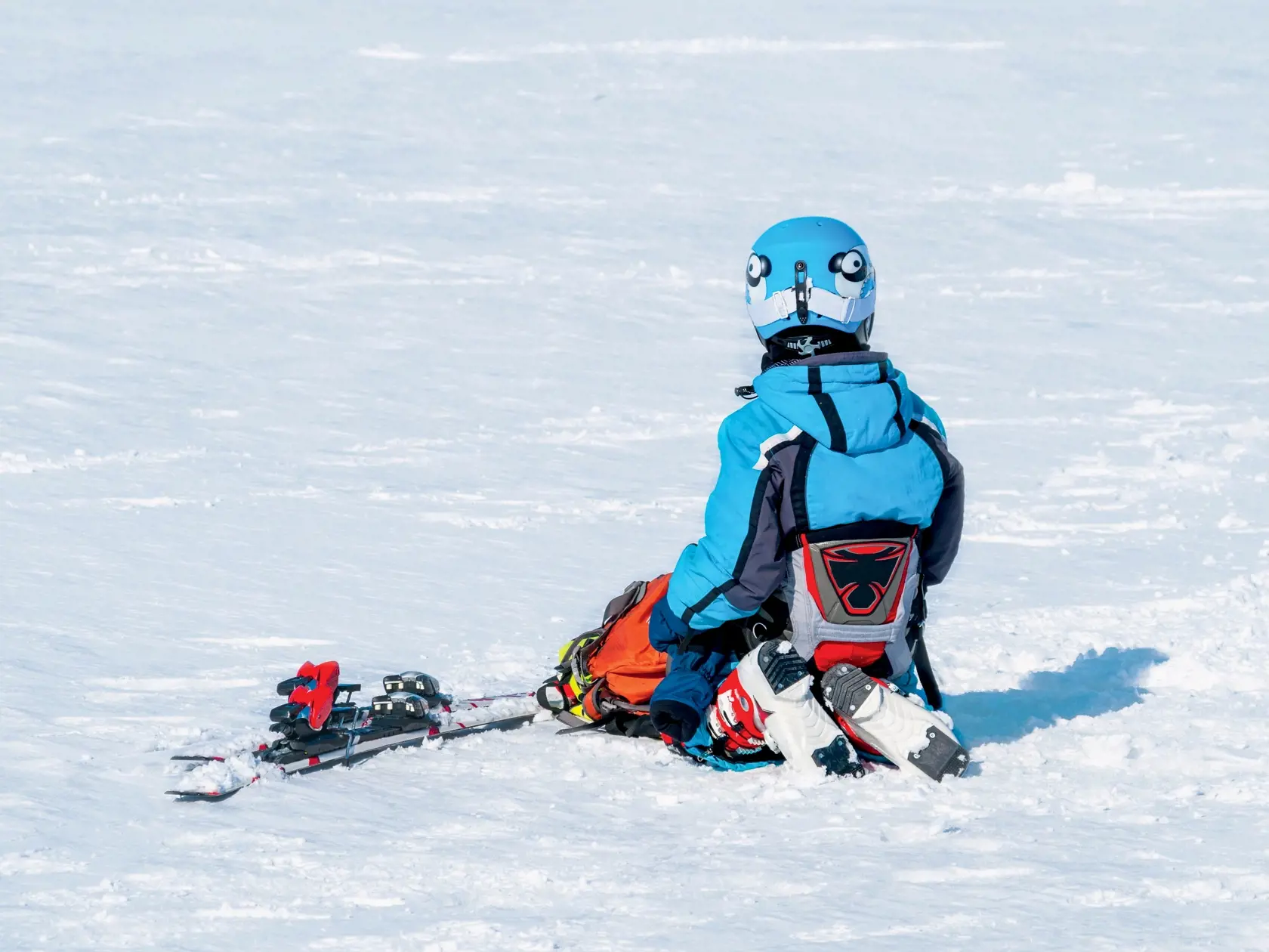 The,Tired,Child,Fell,Off,The,Ski,And,Is,On