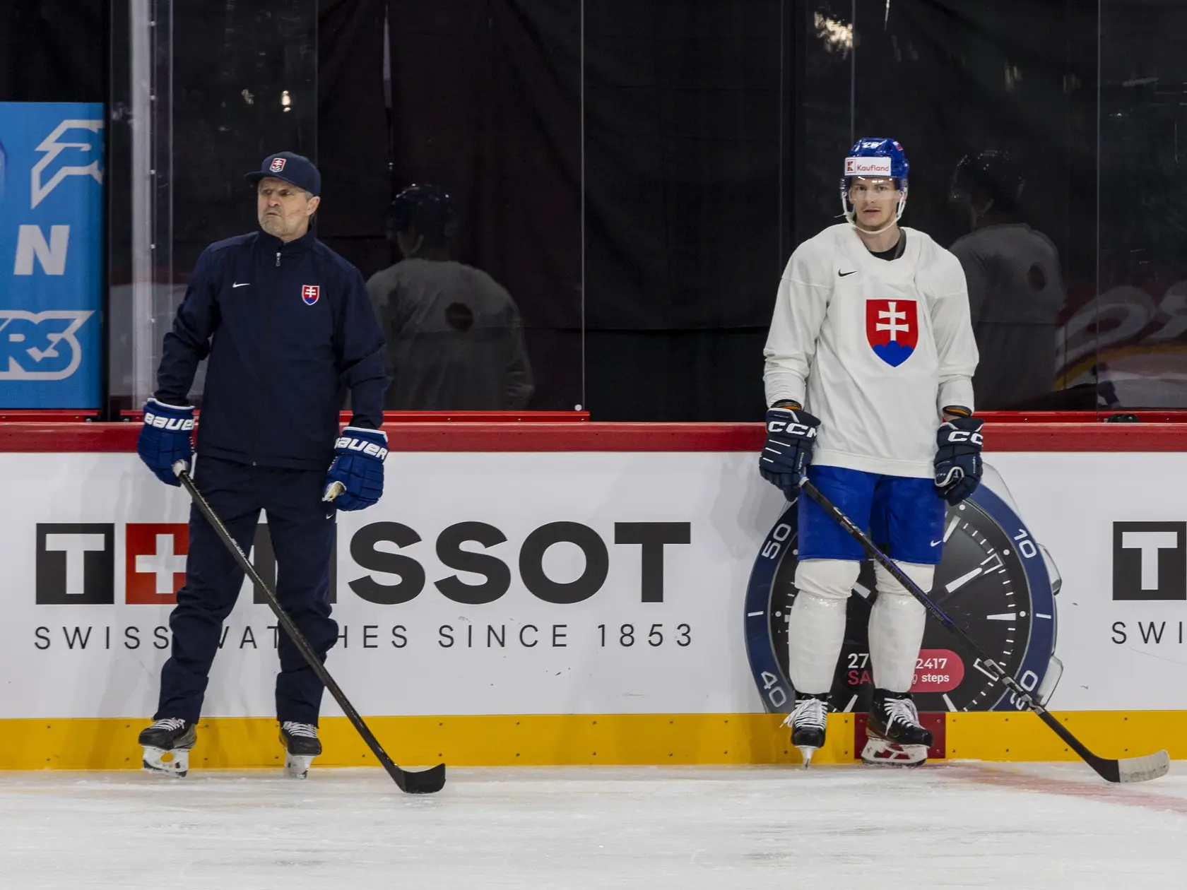 Tréning slovenskej hokejovej reprezentácie na MS 2025 v Štokholme. 