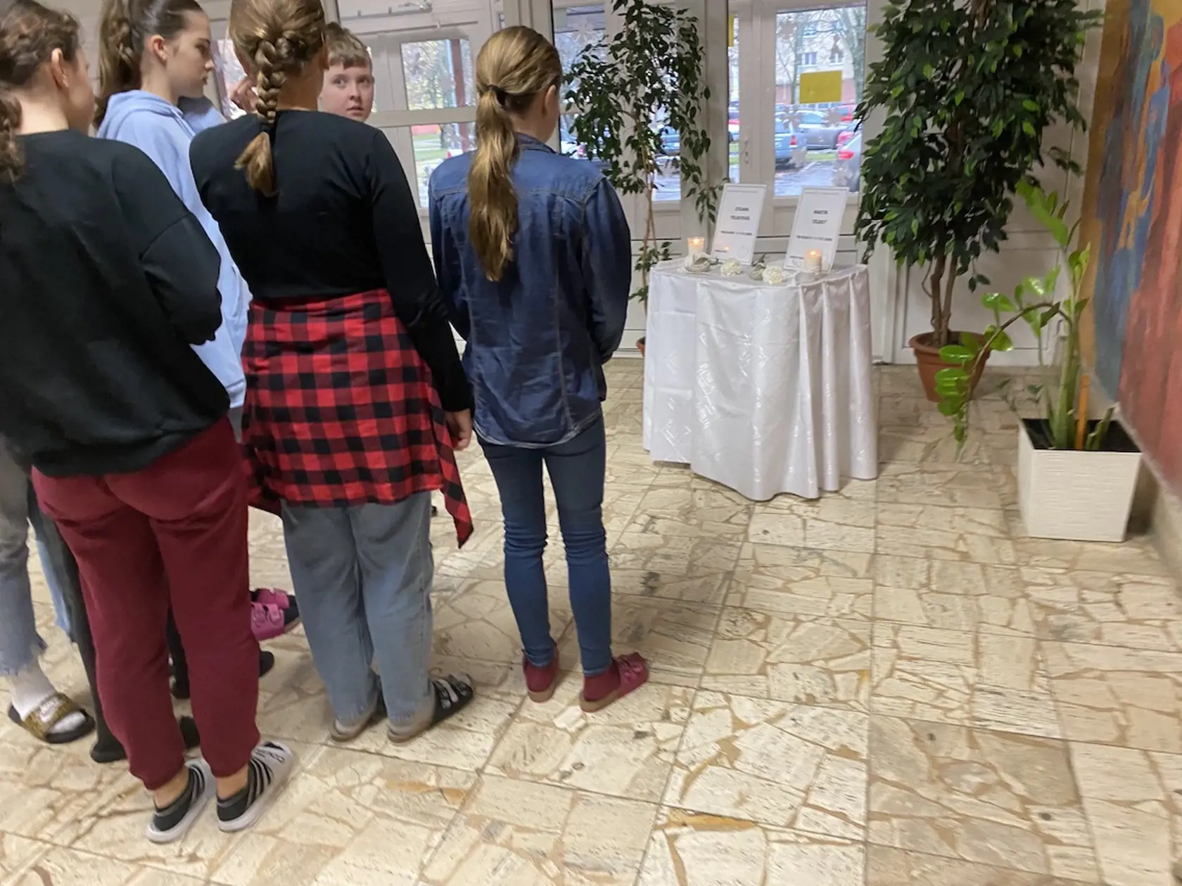 Pietne miesto v škole.