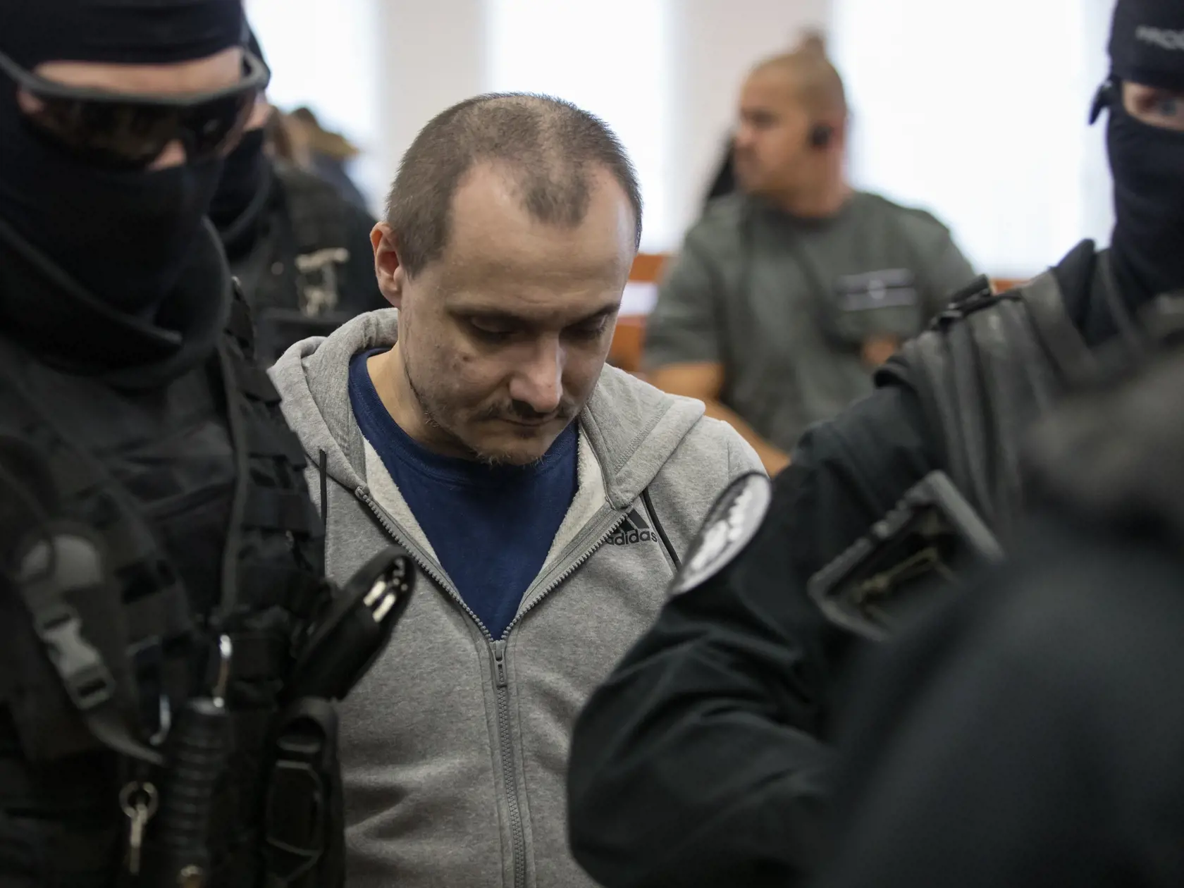 Prvé pojednávanie na Špecializovanom trestnom súde v Pezinku vo veci vraždy investigatívneho novinára Jána Kuciaka a jeho snúbenice Martiny Kušnírovej. Na snímke je Tomáš Szabó.