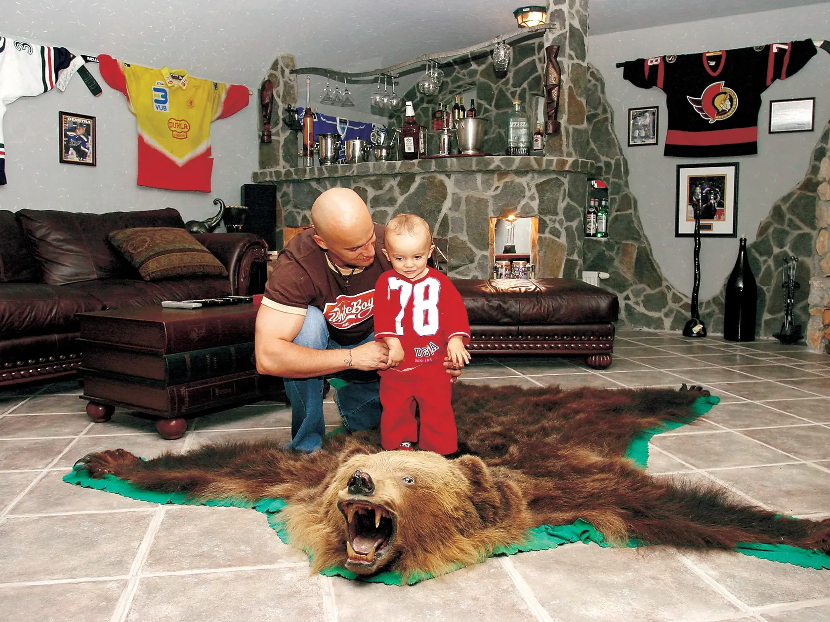 Pavol Demitra so synom Lucasom.
