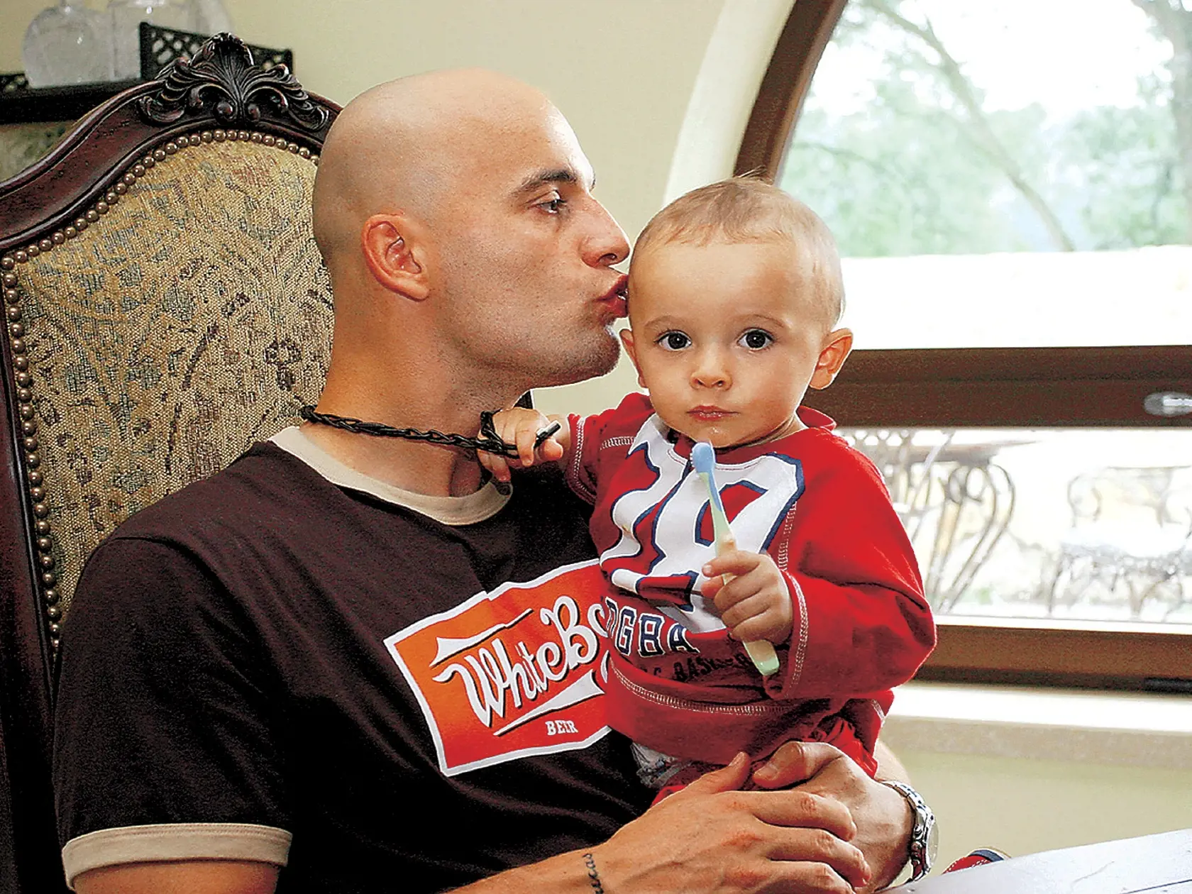 Pavol Demitra so synom Lucasom.