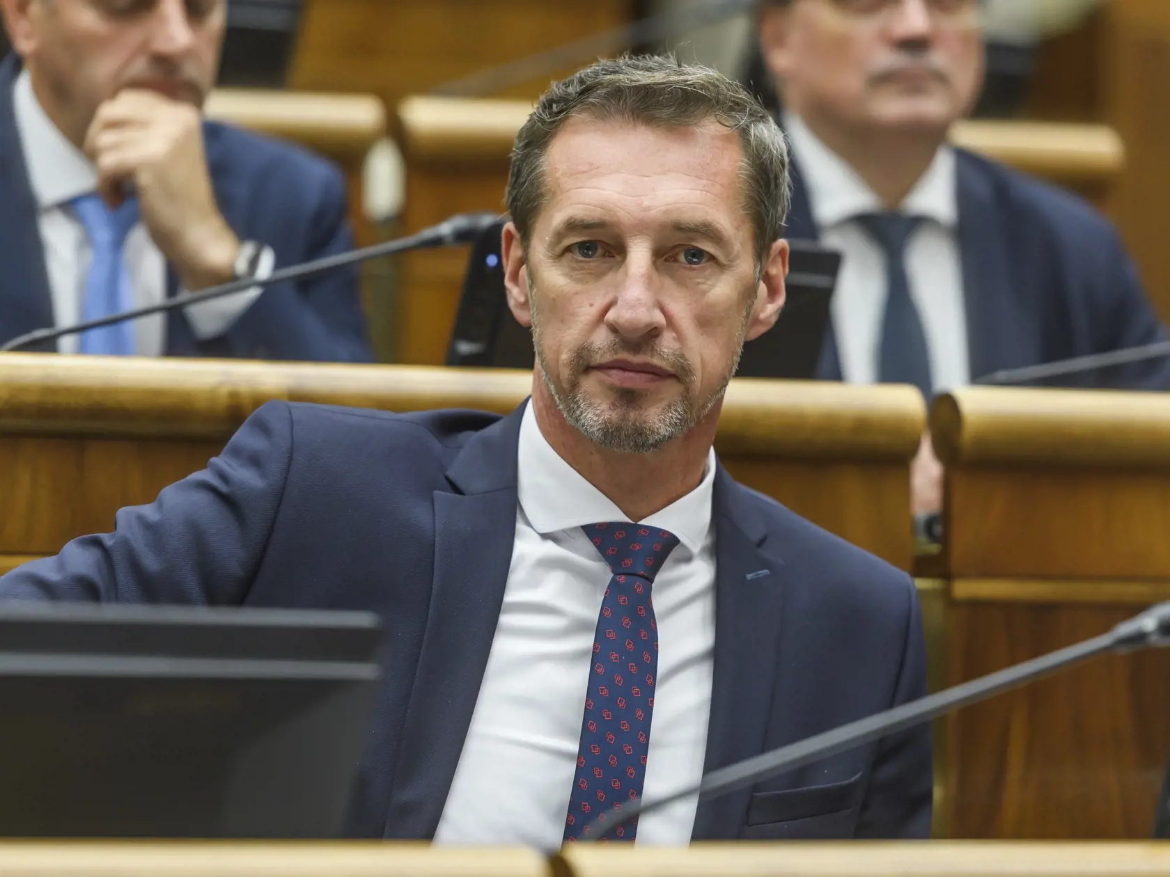 Na snímke poslanec Národnej rady (NR) SR Milan Majerský (KDH) počas 2. schôdze parlamentu v Bratislave v utorok 14. novembra 2023.