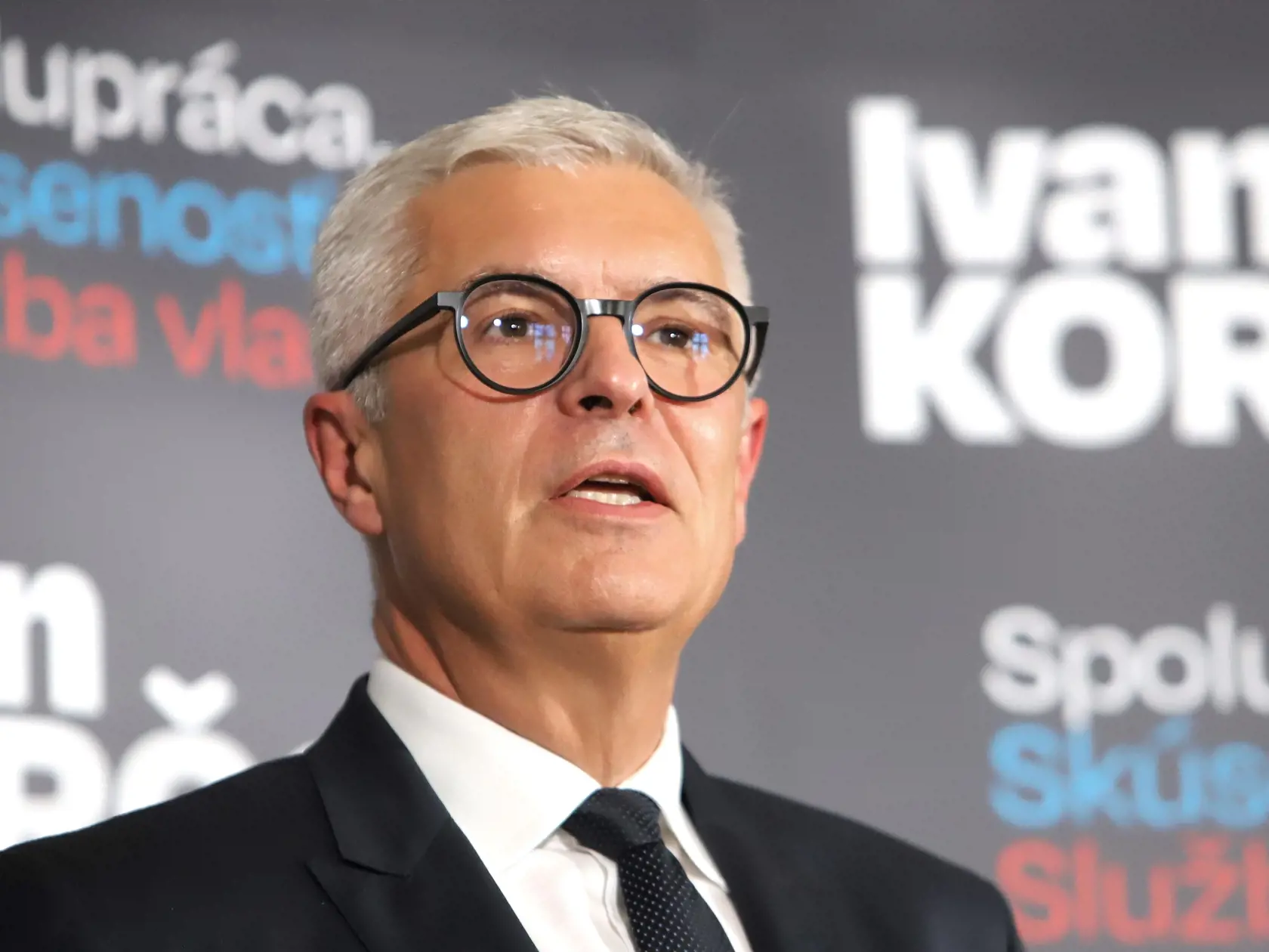 Na snímke Ivan Korčok počas tlačovej konferencie k budúcoročným prezidentských voľbám 30. augusta 2023 v Banskej Bystrici.
