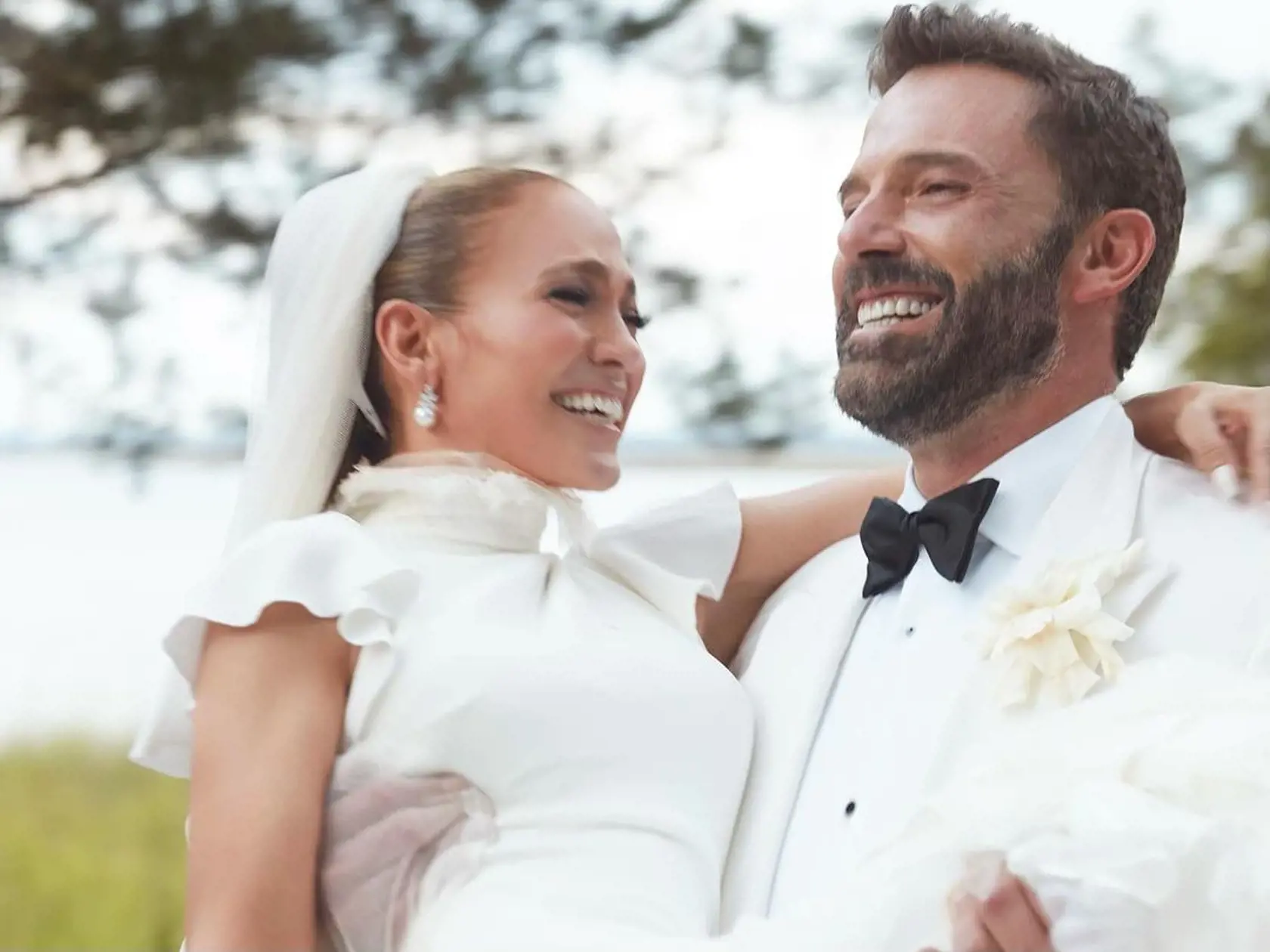 Šťastní novomanželia Jennifer Lopez a Ben Affleck.